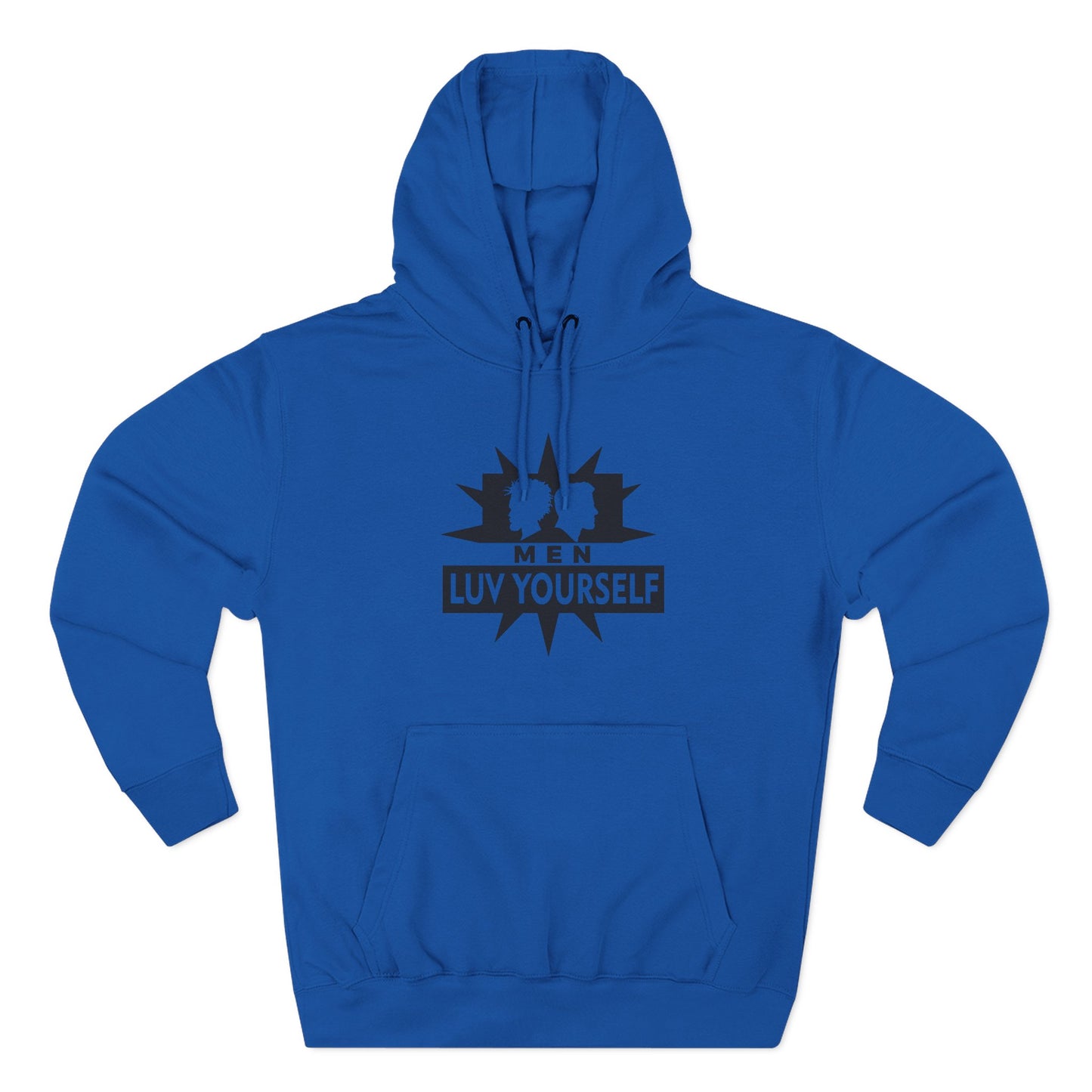 Men's Luv Yourself Three-Panel Fleece Hoodie, Motivational Hoodie, Self-Love Apparel, Gift for Men, Casual Wear, Cozy Hoodie