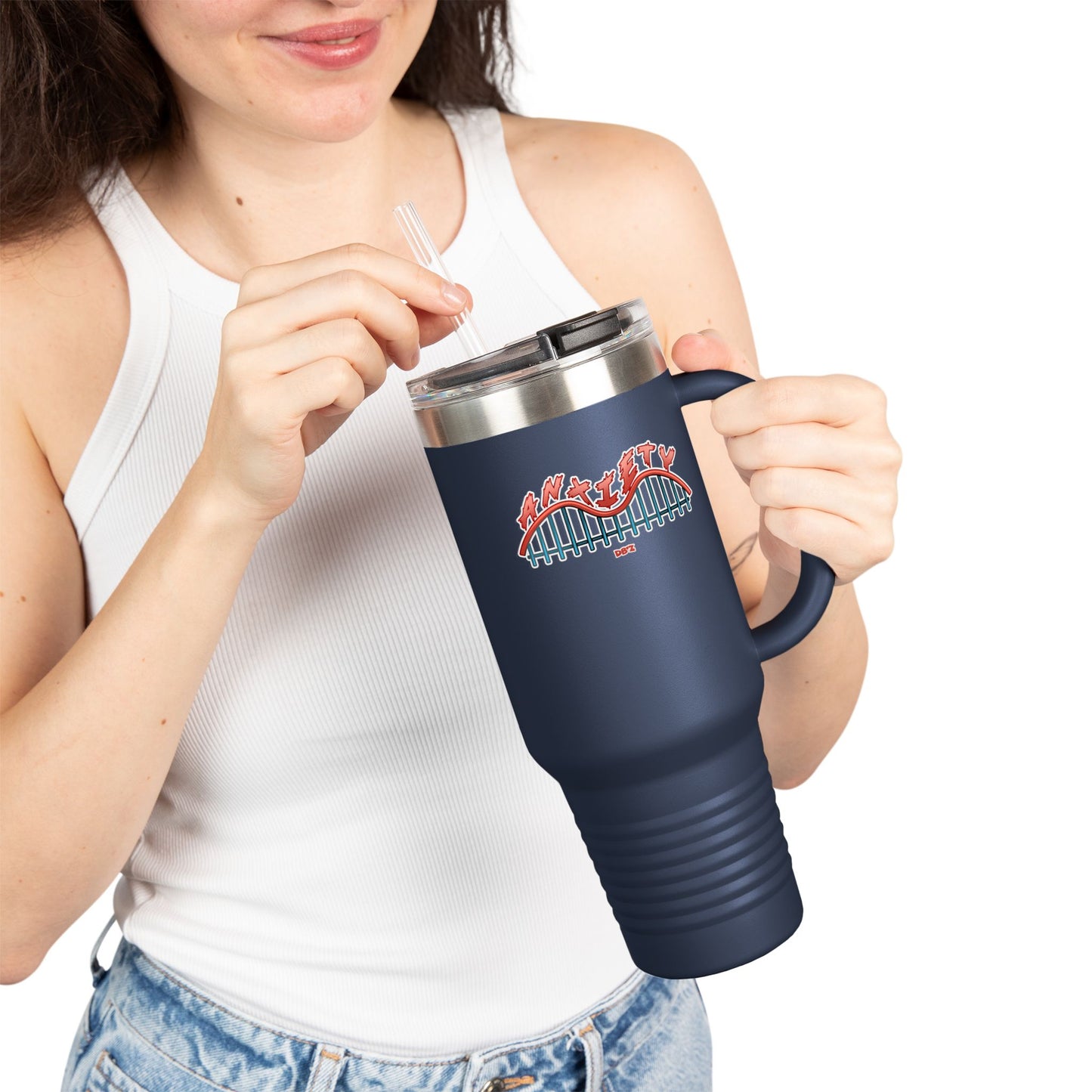 Funny Insulated Travel Mug - 40oz Commuter Cup for Moms, Mother's Day Gift, Funny Baby Quotes, Coffee Lover's Tumbler, Reusable Drinkware