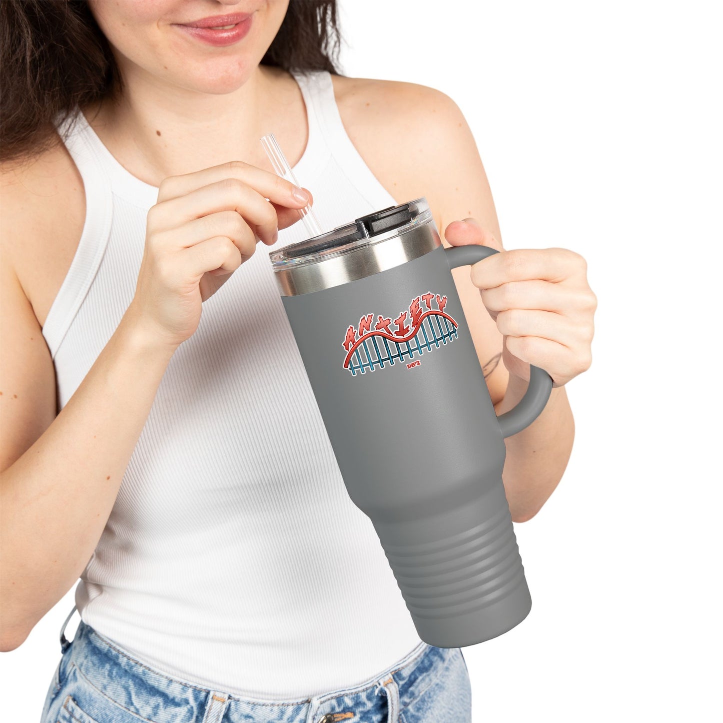 Funny Insulated Travel Mug - 40oz Commuter Cup for Moms, Mother's Day Gift, Funny Baby Quotes, Coffee Lover's Tumbler, Reusable Drinkware