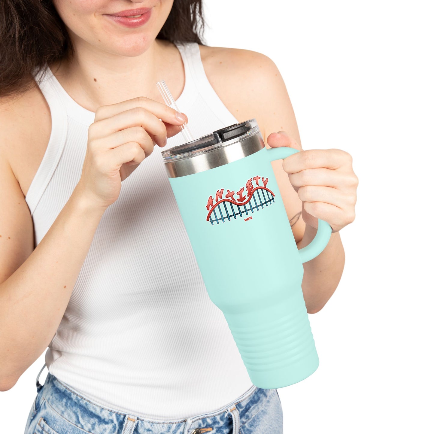 Funny Insulated Travel Mug - 40oz Commuter Cup for Moms, Mother's Day Gift, Funny Baby Quotes, Coffee Lover's Tumbler, Reusable Drinkware