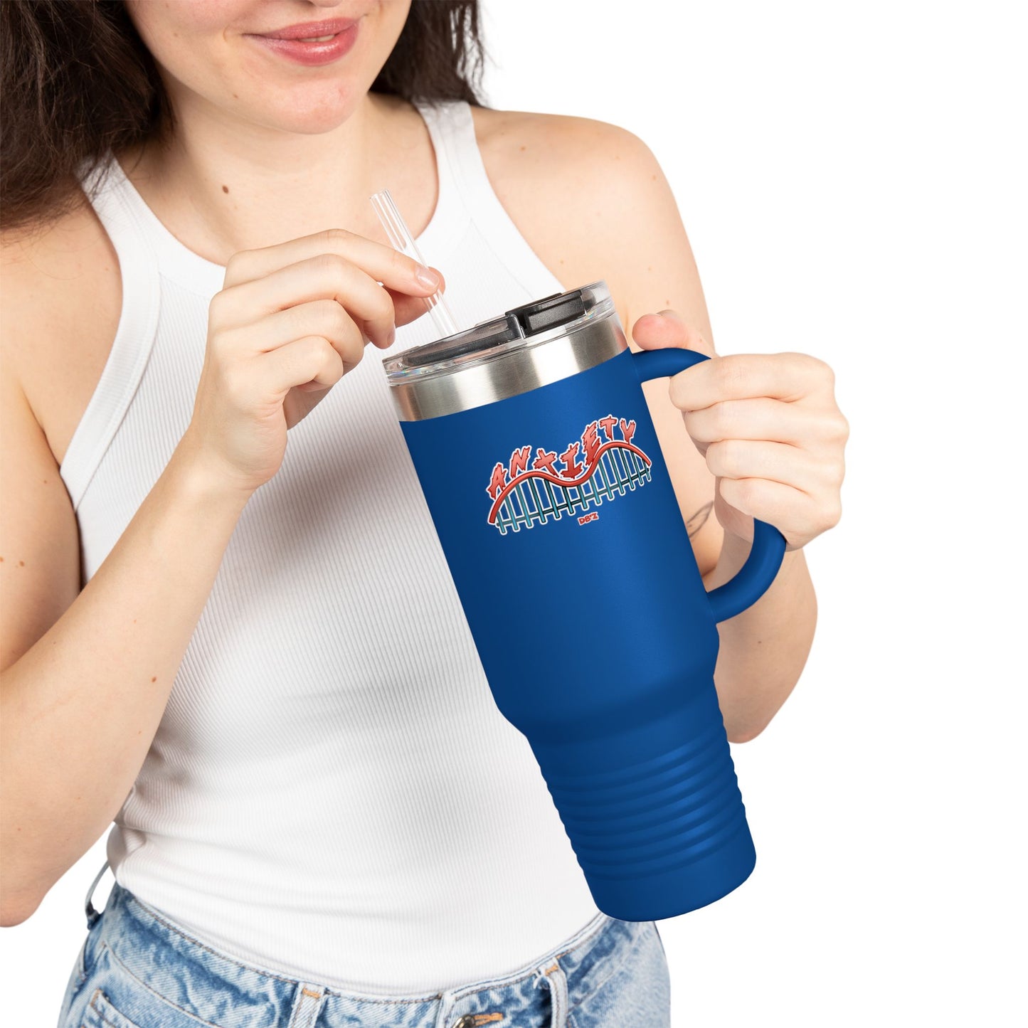 Funny Insulated Travel Mug - 40oz Commuter Cup for Moms, Mother's Day Gift, Funny Baby Quotes, Coffee Lover's Tumbler, Reusable Drinkware