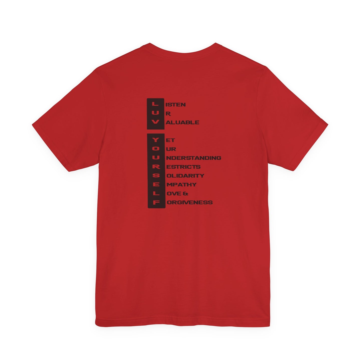 Men's Luv Yourself Unisex Tee for Everyday Wear, Graphic Short Sleeve Shirt, Gift for Friends, Summer Wardrobe Essential, Birthday Present, [...]