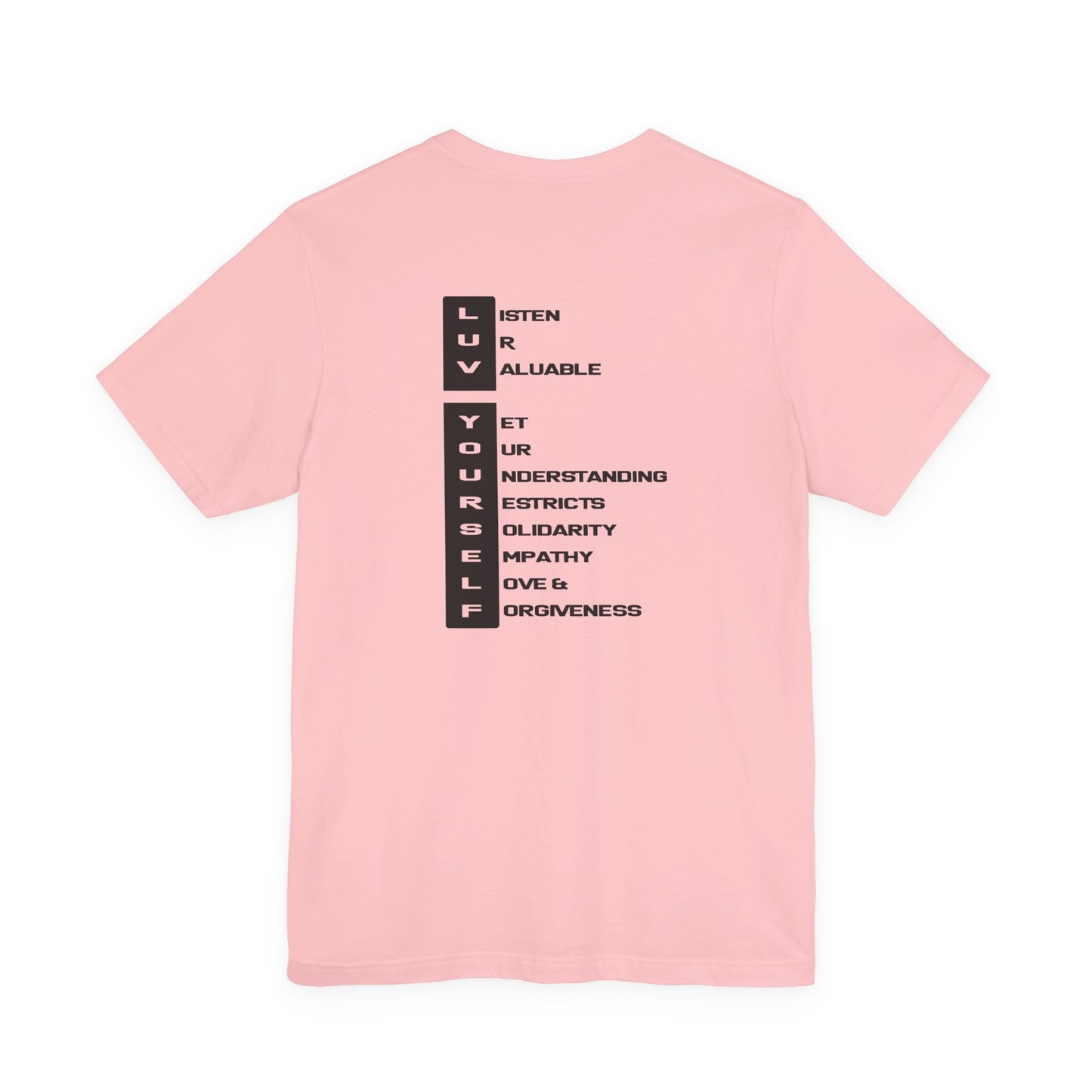 Men's Luv Yourself Unisex Tee for Everyday Wear, Graphic Short Sleeve Shirt, Gift for Friends, Summer Wardrobe Essential, Birthday Present, [...]