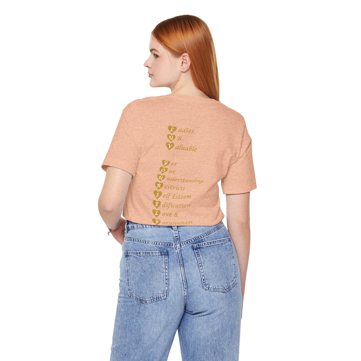 Ladies Luv Yourself Casual Unisex Tee for Everyday Wear, Graphic Short Sleeve Shirt, Gift for Friends, Summer Wardrobe Essential, Birthday Present, [...]