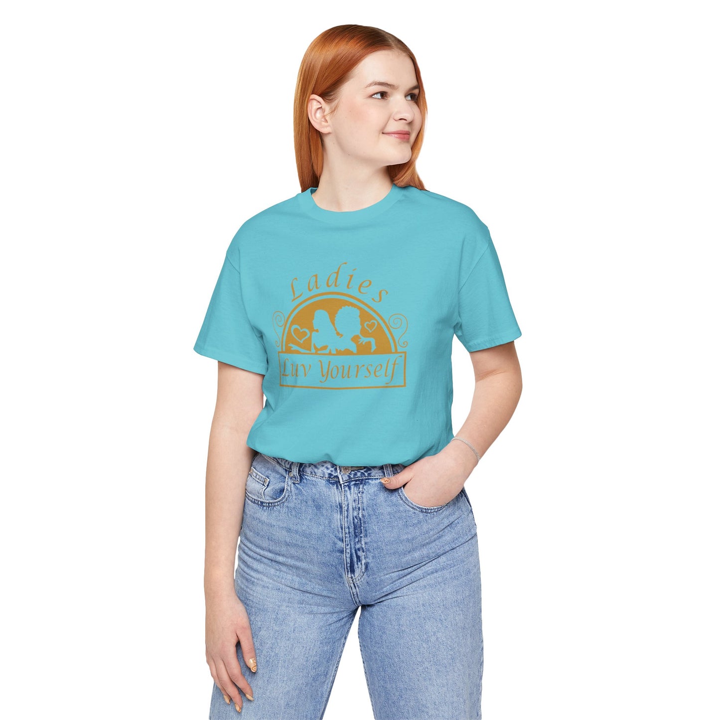 Ladies Luv Yourself Casual Unisex Tee for Everyday Wear, Graphic Short Sleeve Shirt, Gift for Friends, Summer Wardrobe Essential, Birthday Present, [...]