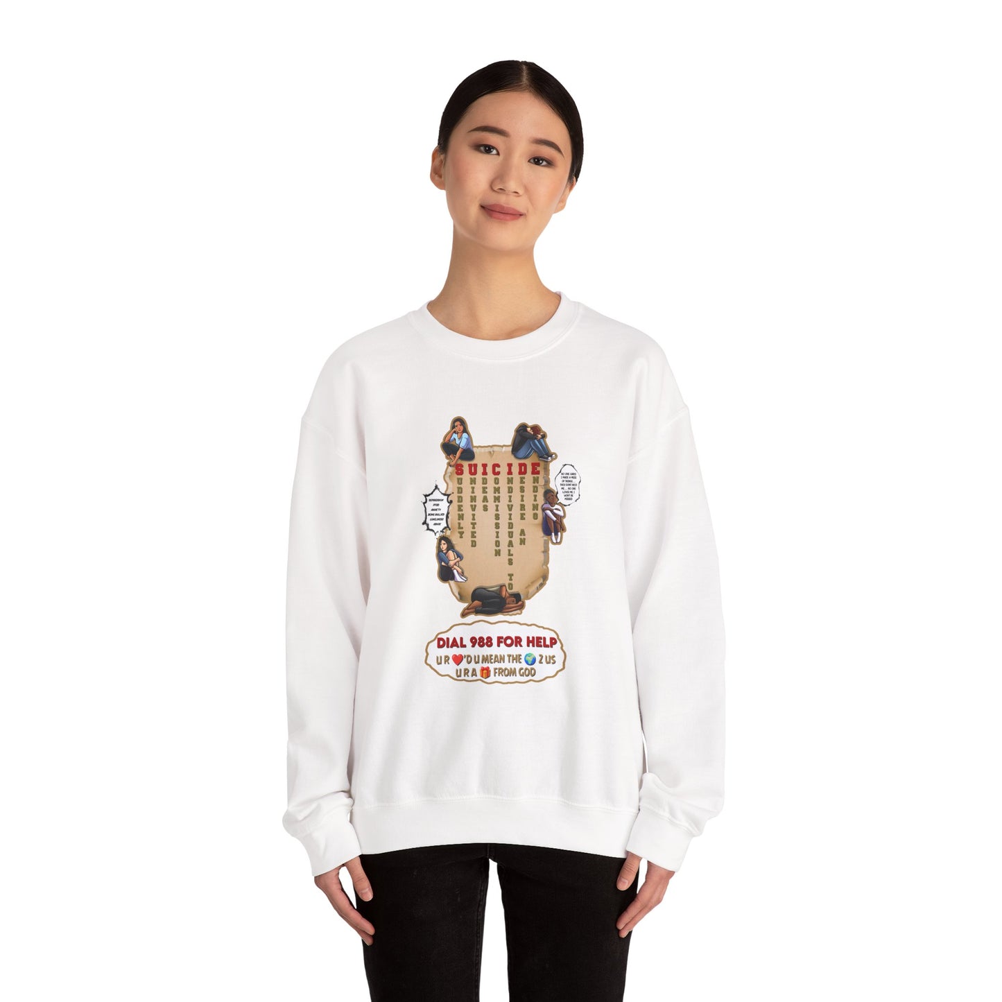 Suicide Awareness Crewneck Sweatshirt, Mental Health Support Gift, Unisex Sweatshirt, Valentine's Day Gift, Cozy Apparel, [...]