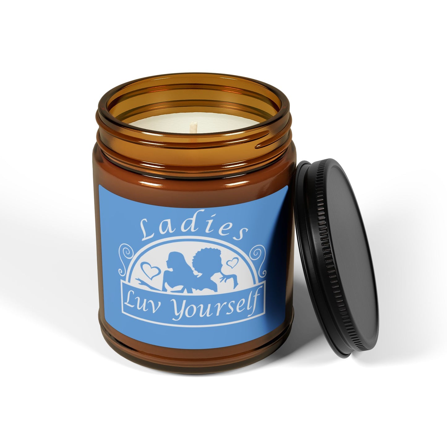 Ladies Luv Yourself Scented Soy Candle - Self-Care Gift, Home Decor, Relaxation Gift, Unique Candle, Amber Jar Candle