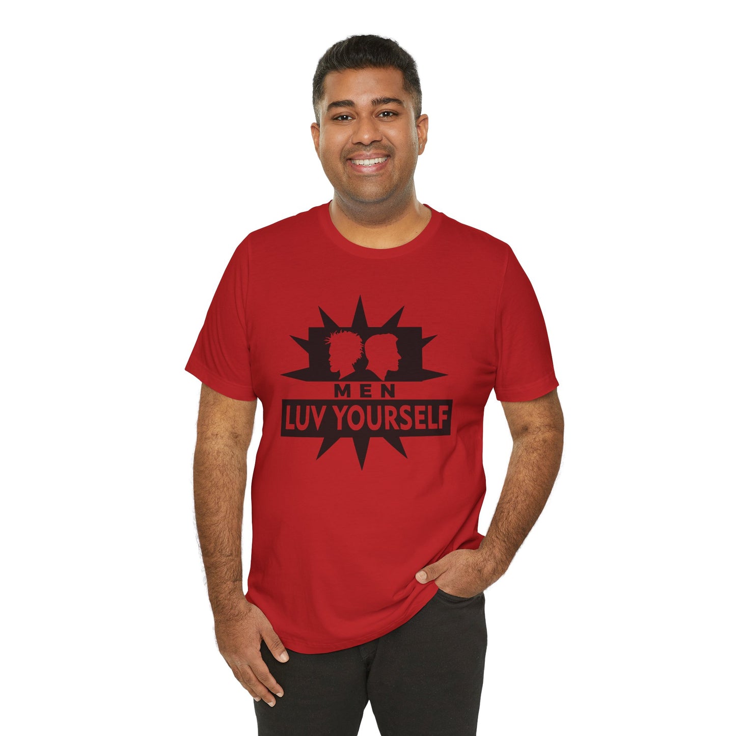 Men's Luv Yourself Unisex Tee for Everyday Wear, Graphic Short Sleeve Shirt, Gift for Friends, Summer Wardrobe Essential, Birthday Present, [...]