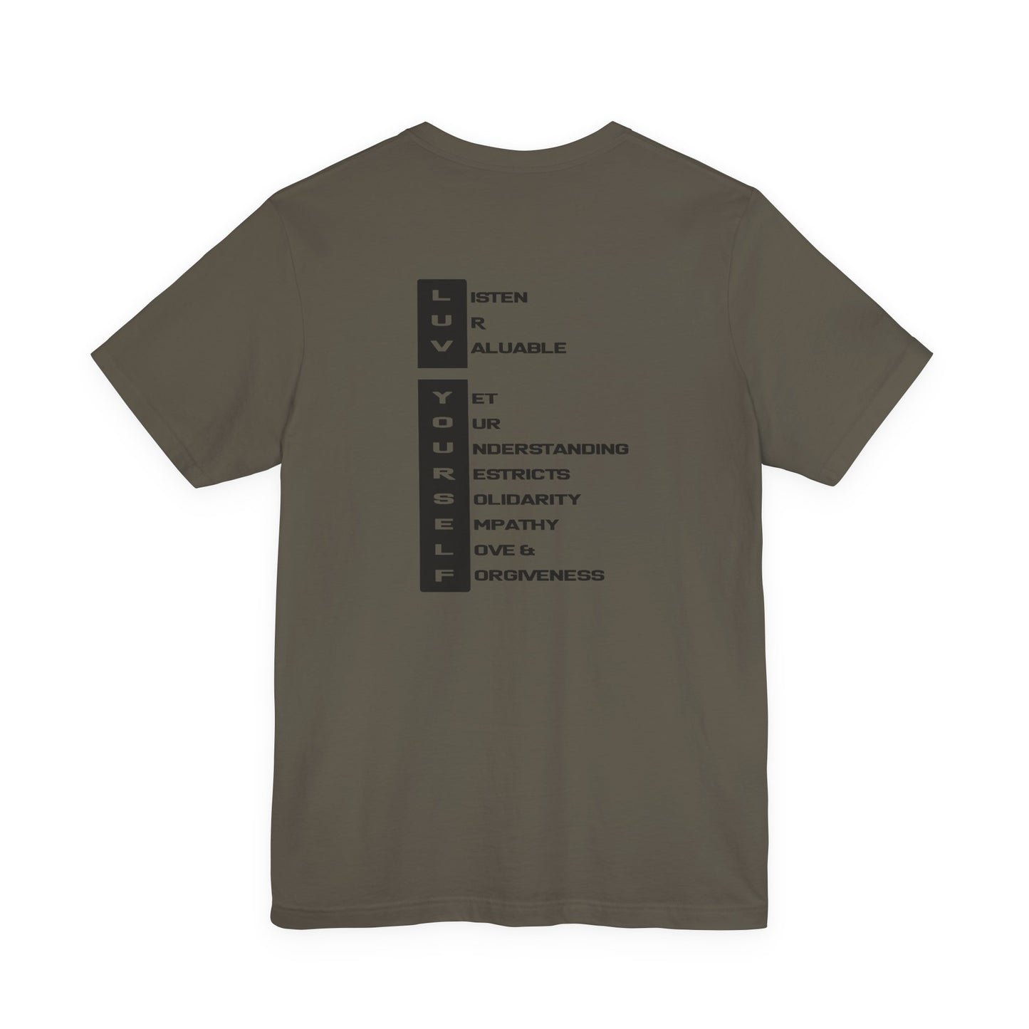 Men's Luv Yourself Unisex Tee for Everyday Wear, Graphic Short Sleeve Shirt, Gift for Friends, Summer Wardrobe Essential, Birthday Present, [...]