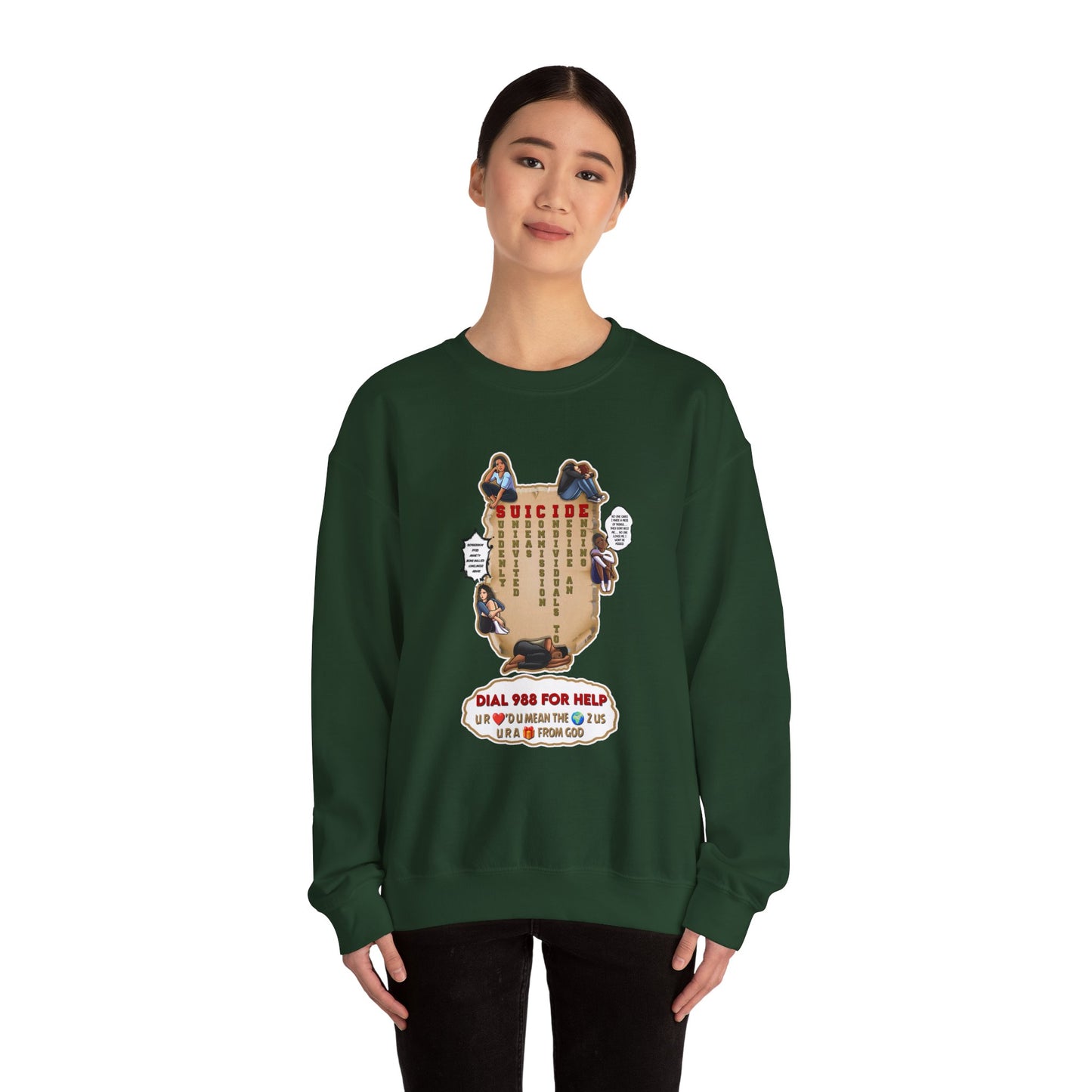 Suicide Awareness Crewneck Sweatshirt, Mental Health Support Gift, Unisex Sweatshirt, Valentine's Day Gift, Cozy Apparel, [...]