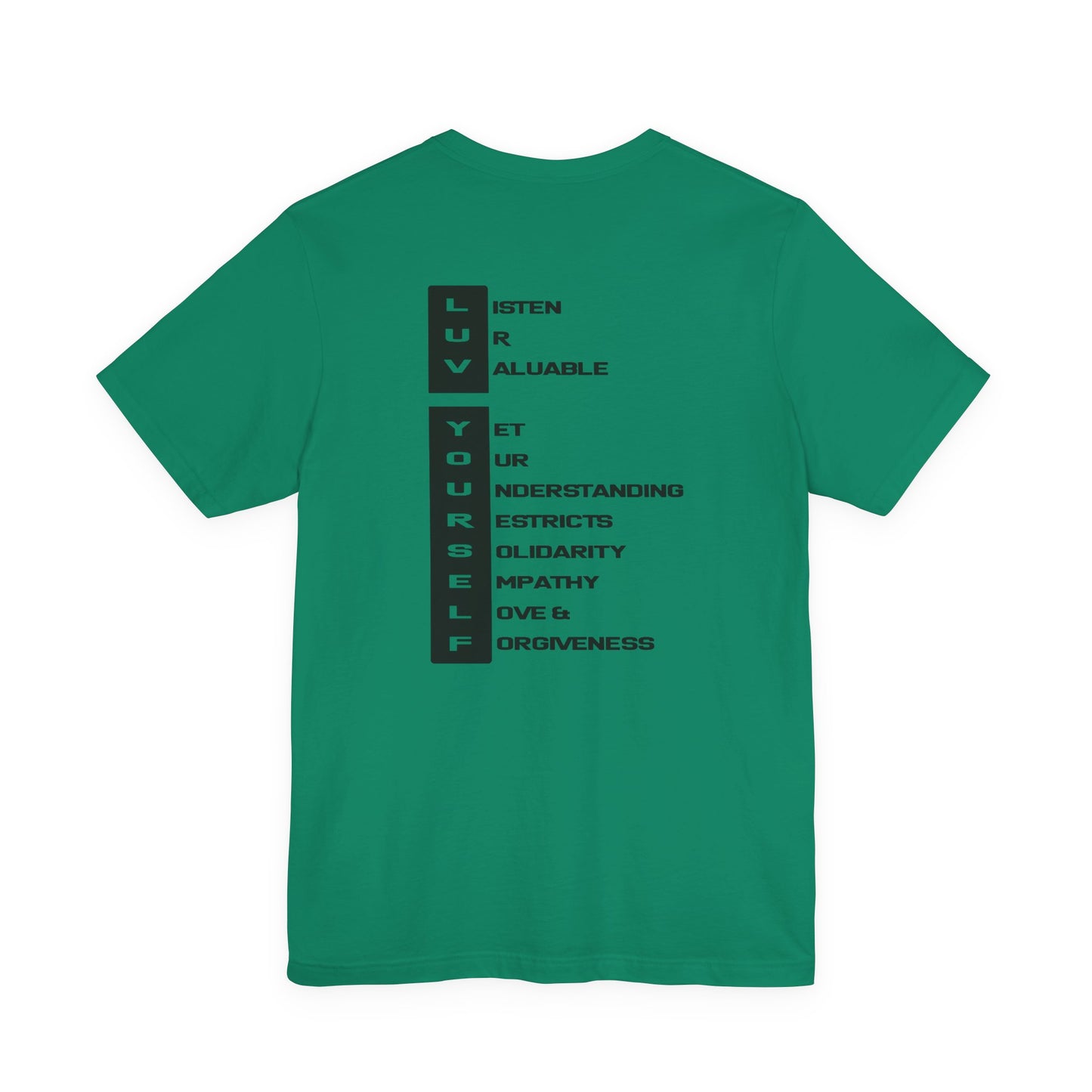 Men's Luv Yourself Unisex Tee for Everyday Wear, Graphic Short Sleeve Shirt, Gift for Friends, Summer Wardrobe Essential, Birthday Present, [...]