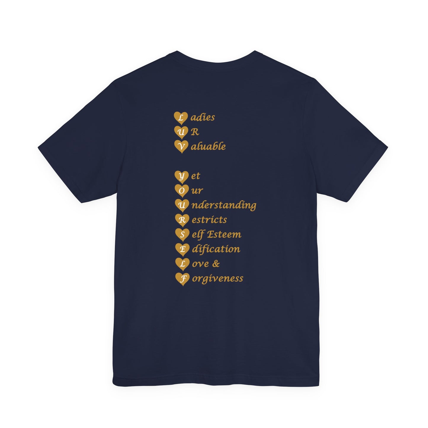 Ladies Luv Yourself Casual Unisex Tee for Everyday Wear, Graphic Short Sleeve Shirt, Gift for Friends, Summer Wardrobe Essential, Birthday Present, [...]