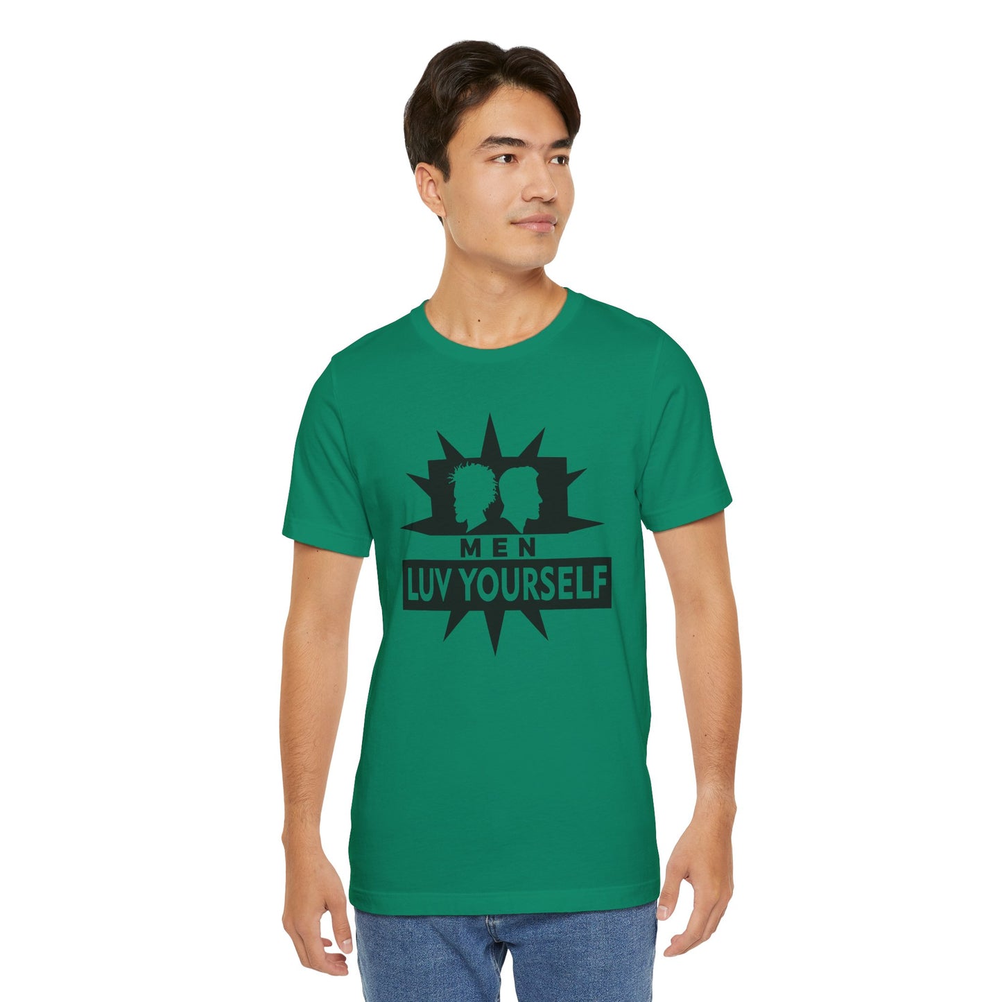 Men's Luv Yourself Unisex Tee for Everyday Wear, Graphic Short Sleeve Shirt, Gift for Friends, Summer Wardrobe Essential, Birthday Present, [...]