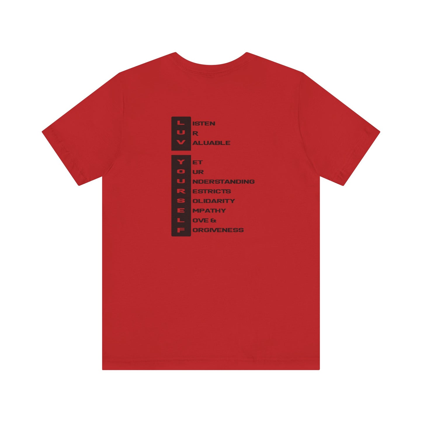Men's Luv Yourself Unisex Tee for Everyday Wear, Graphic Short Sleeve Shirt, Gift for Friends, Summer Wardrobe Essential, Birthday Present, [...]