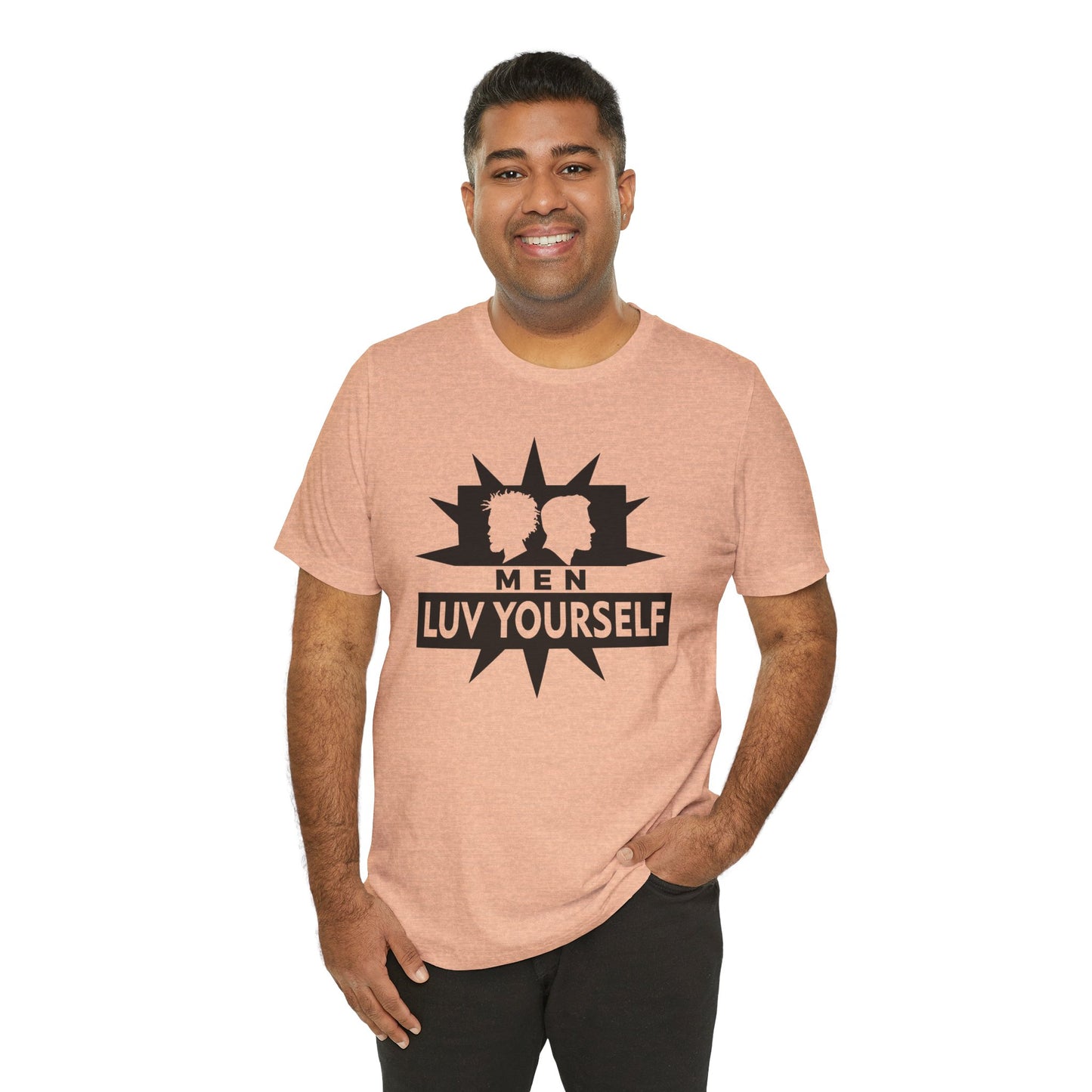 Men's Luv Yourself Unisex Tee for Everyday Wear, Graphic Short Sleeve Shirt, Gift for Friends, Summer Wardrobe Essential, Birthday Present, [...]