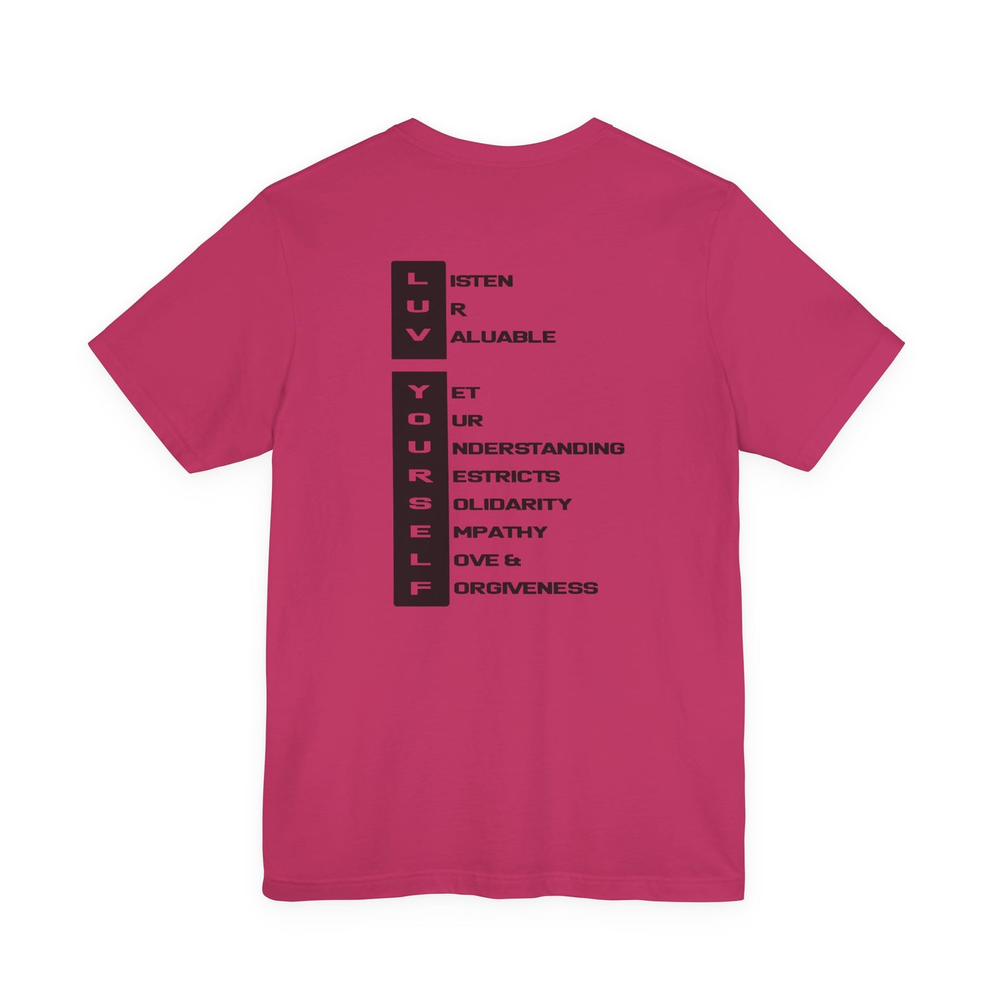 Men's Luv Yourself Unisex Tee for Everyday Wear, Graphic Short Sleeve Shirt, Gift for Friends, Summer Wardrobe Essential, Birthday Present, [...]