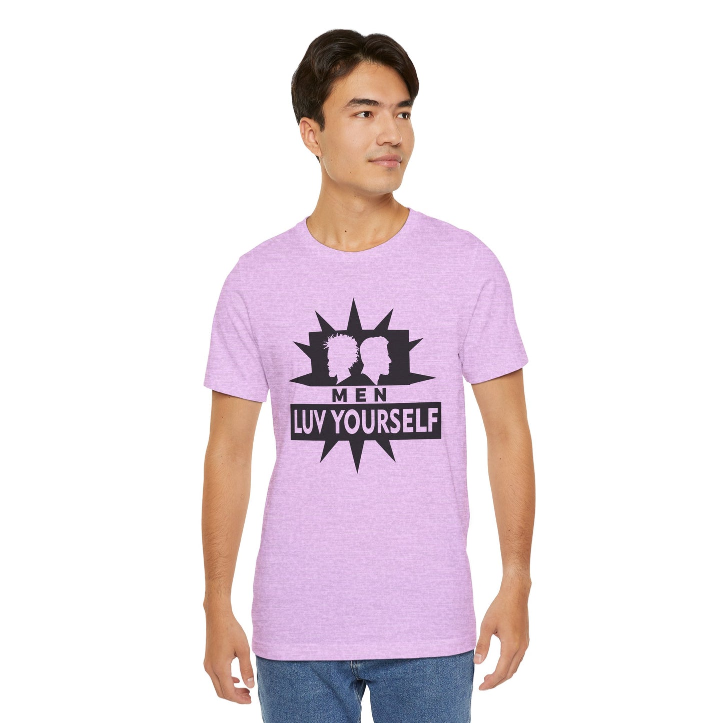 Men's Luv Yourself Unisex Tee for Everyday Wear, Graphic Short Sleeve Shirt, Gift for Friends, Summer Wardrobe Essential, Birthday Present, [...]