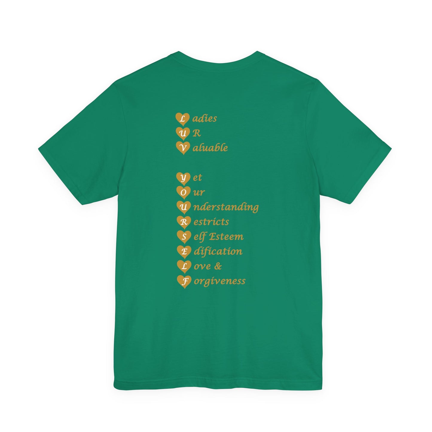 Ladies Luv Yourself Casual Unisex Tee for Everyday Wear, Graphic Short Sleeve Shirt, Gift for Friends, Summer Wardrobe Essential, Birthday Present, [...]