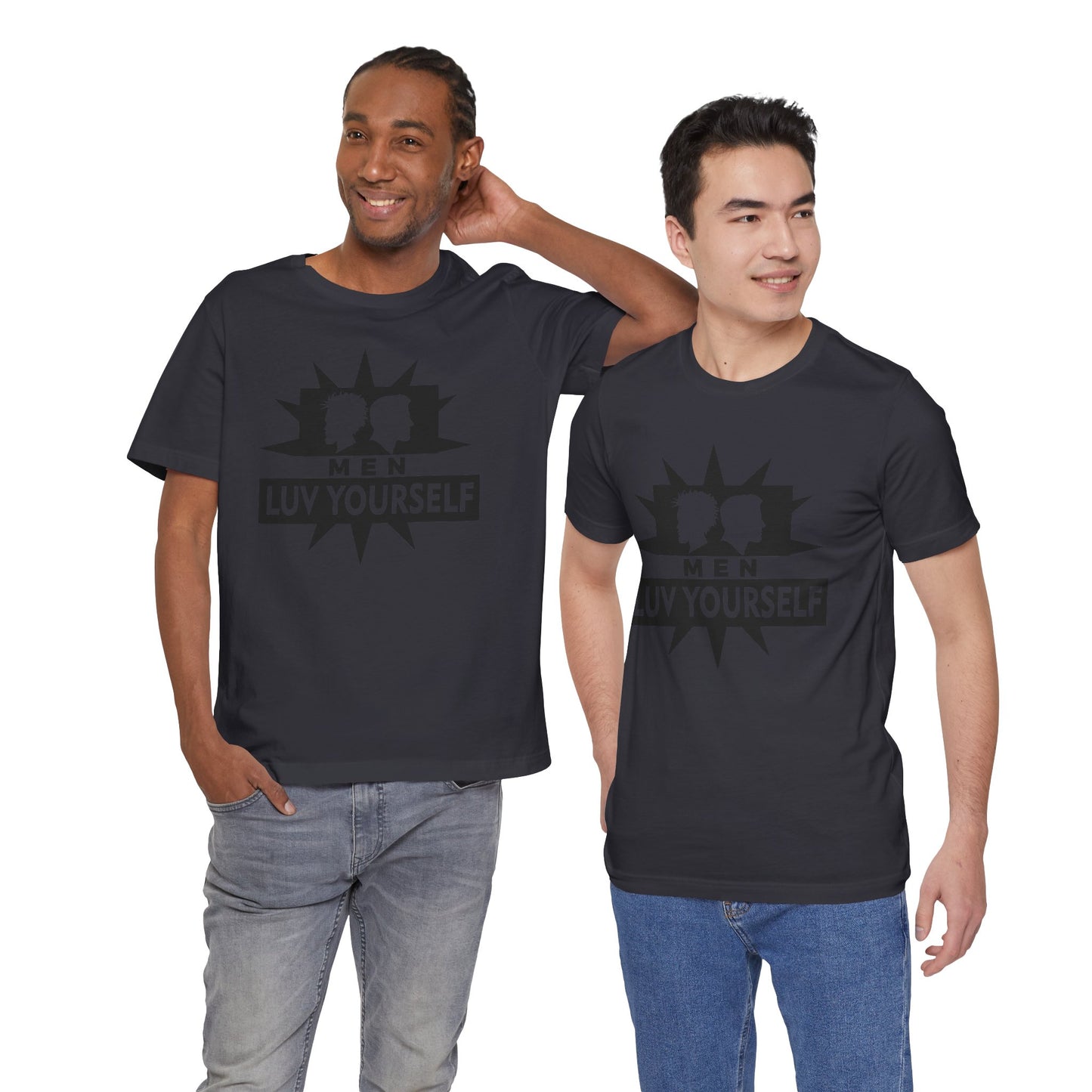 Men's Luv Yourself Unisex Tee for Everyday Wear, Graphic Short Sleeve Shirt, Gift for Friends, Summer Wardrobe Essential, Birthday Present, [...]