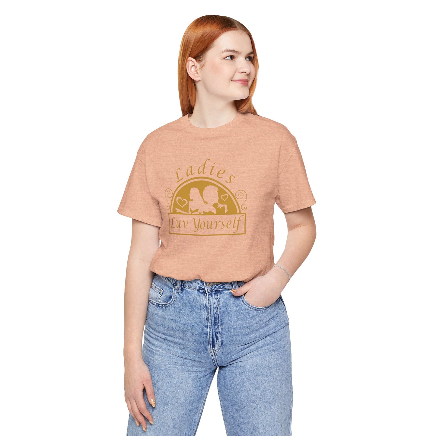 Ladies Luv Yourself Casual Unisex Tee for Everyday Wear, Graphic Short Sleeve Shirt, Gift for Friends, Summer Wardrobe Essential, Birthday Present, [...]