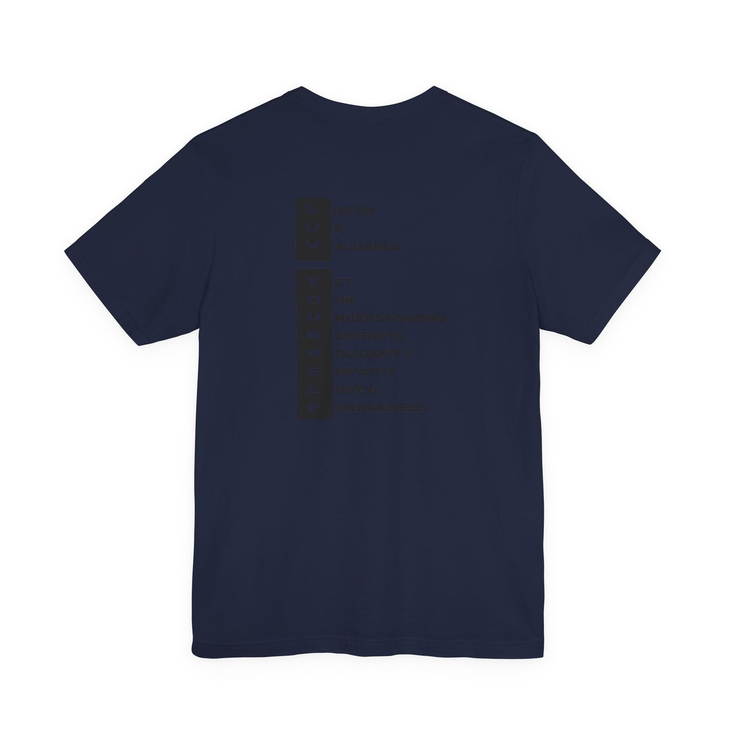 Men's Luv Yourself Unisex Tee for Everyday Wear, Graphic Short Sleeve Shirt, Gift for Friends, Summer Wardrobe Essential, Birthday Present, [...]