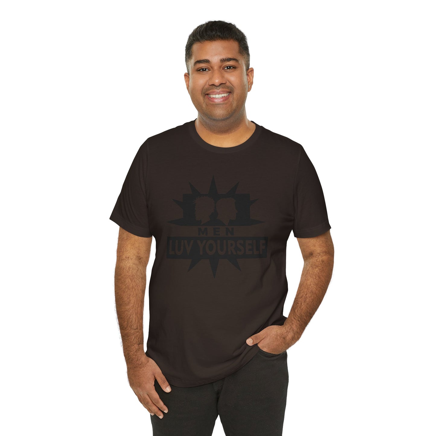 Men's Luv Yourself Unisex Tee for Everyday Wear, Graphic Short Sleeve Shirt, Gift for Friends, Summer Wardrobe Essential, Birthday Present, [...]