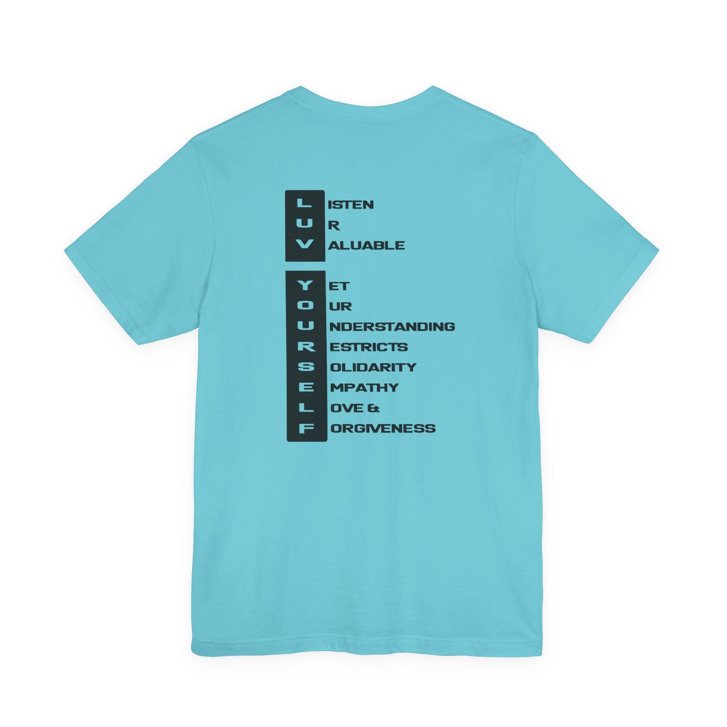 Men's Luv Yourself Unisex Tee for Everyday Wear, Graphic Short Sleeve Shirt, Gift for Friends, Summer Wardrobe Essential, Birthday Present, [...]