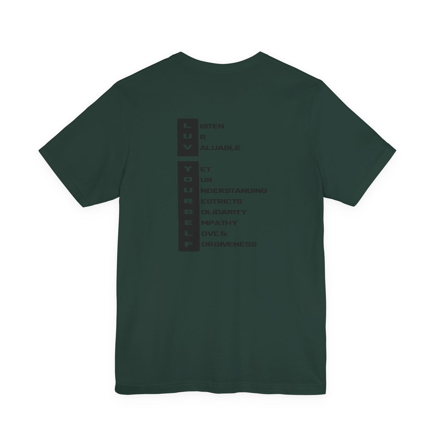 Men's Luv Yourself Unisex Tee for Everyday Wear, Graphic Short Sleeve Shirt, Gift for Friends, Summer Wardrobe Essential, Birthday Present, [...]