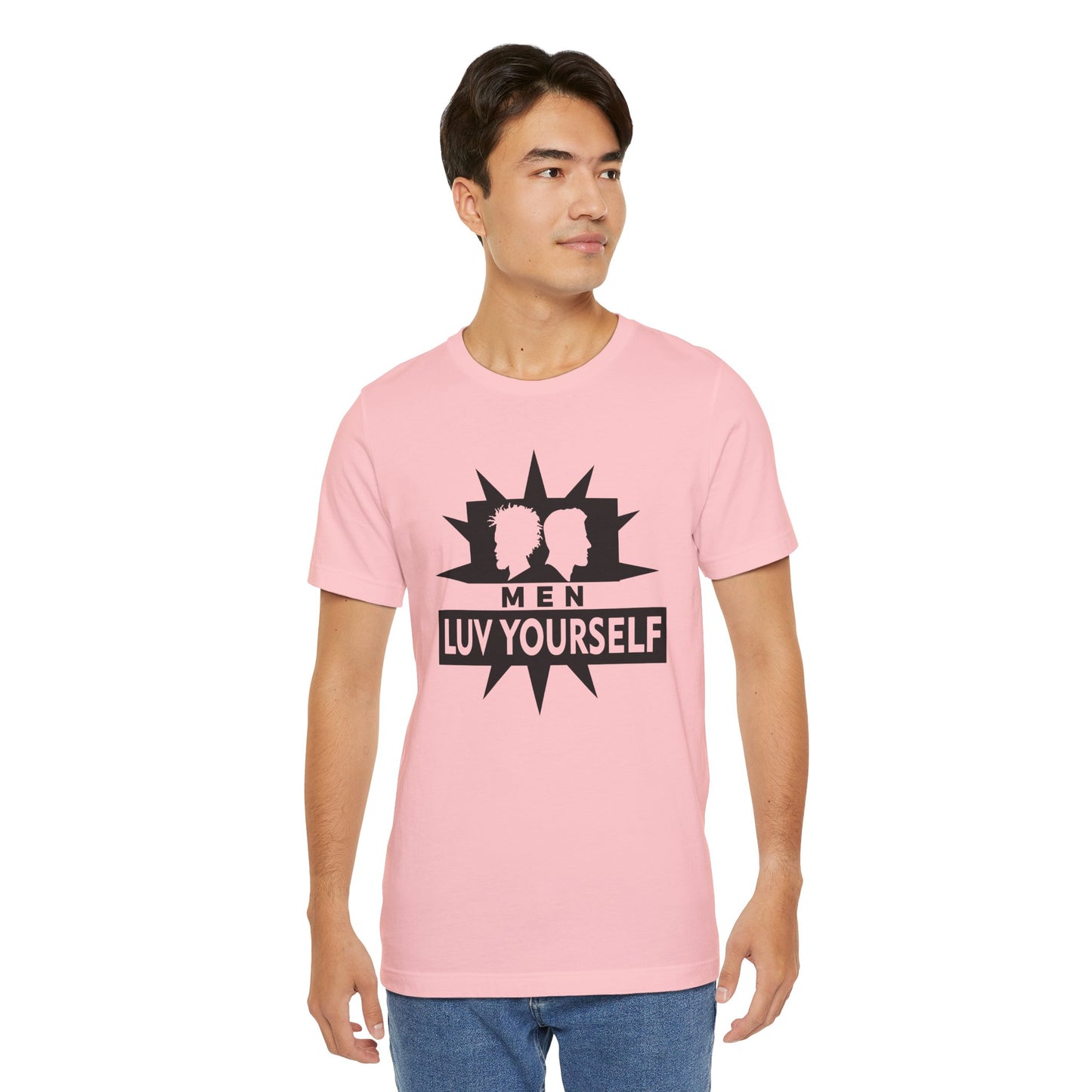 Men's Luv Yourself Unisex Tee for Everyday Wear, Graphic Short Sleeve Shirt, Gift for Friends, Summer Wardrobe Essential, Birthday Present, [...]