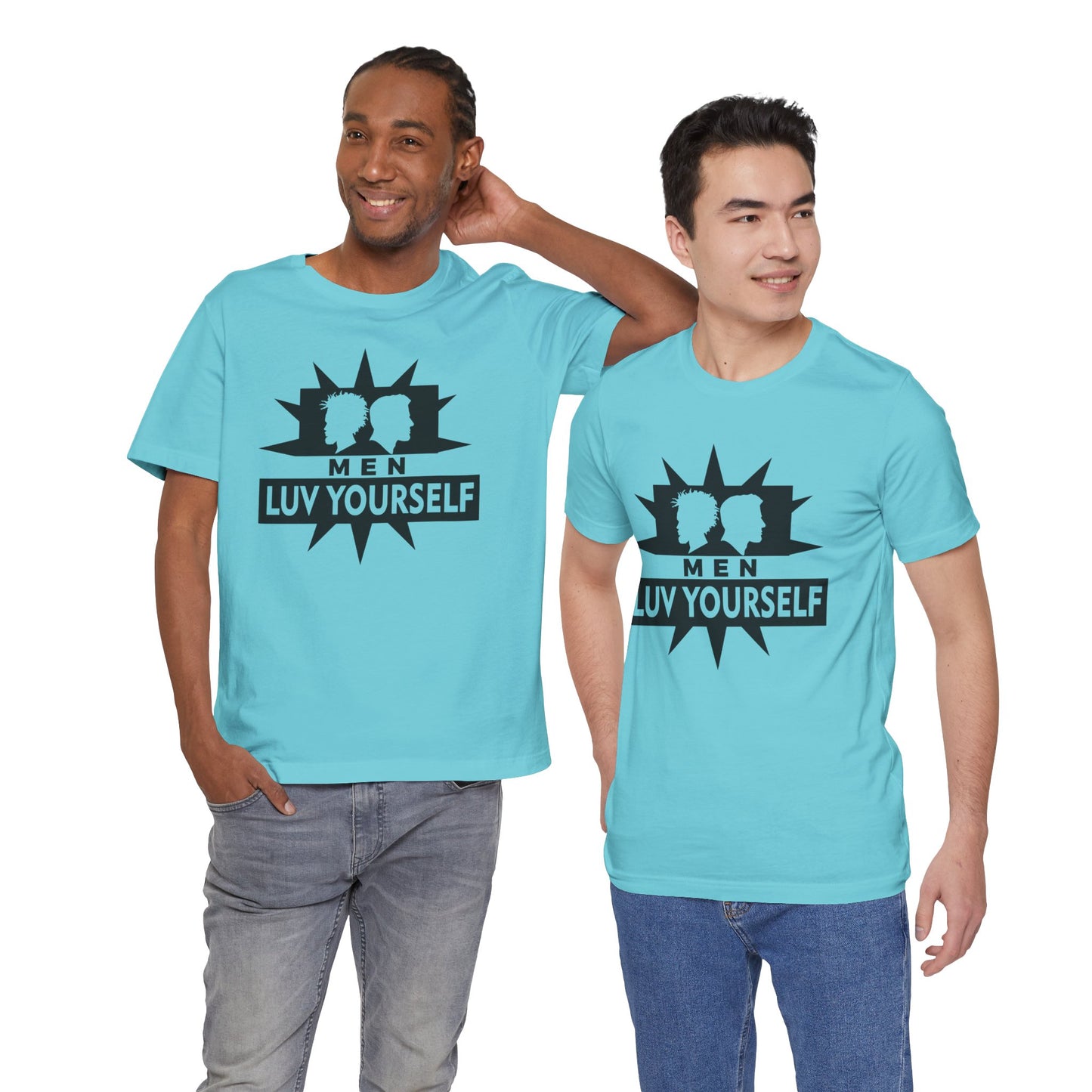 Men's Luv Yourself Unisex Tee for Everyday Wear, Graphic Short Sleeve Shirt, Gift for Friends, Summer Wardrobe Essential, Birthday Present, [...]