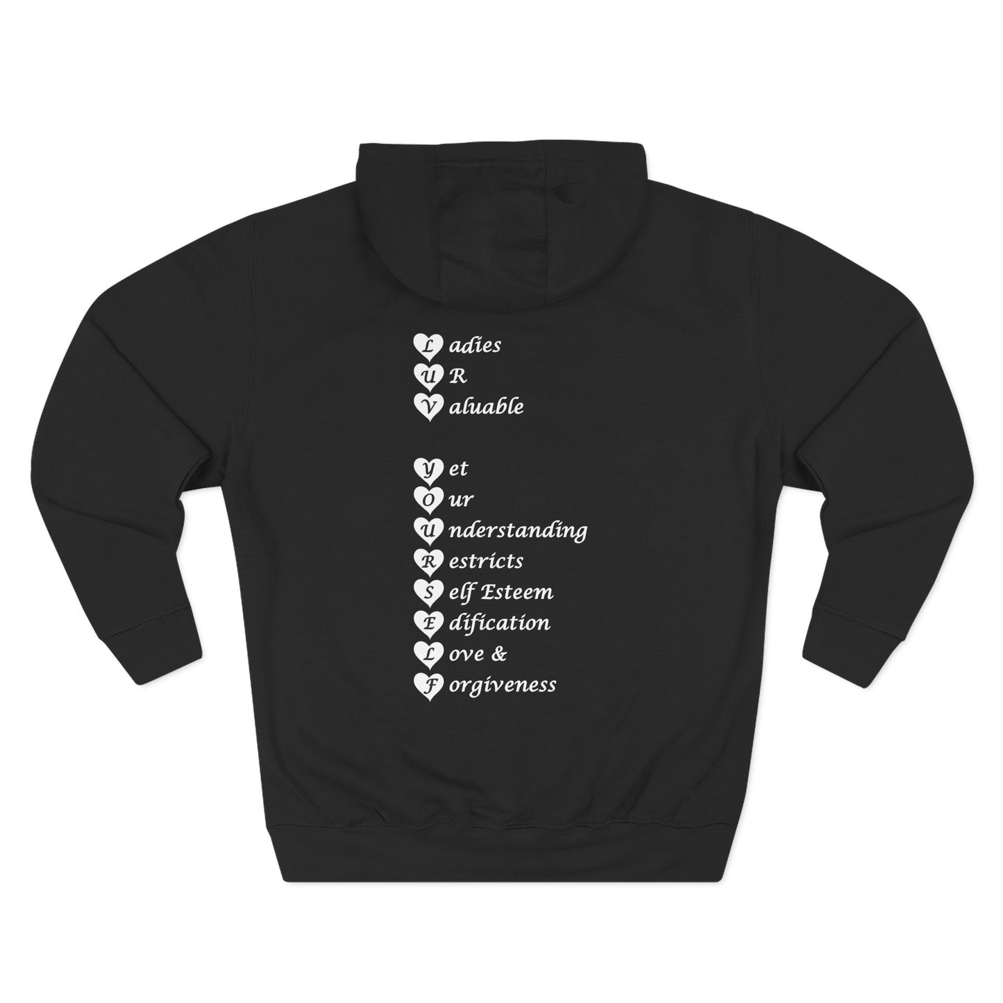 Empowering Fleece Hoodie for Self-Love & Confidence | Unisex Sweatshirt, Cozy Winter Wear, Gift for Her, Inspirational Apparel