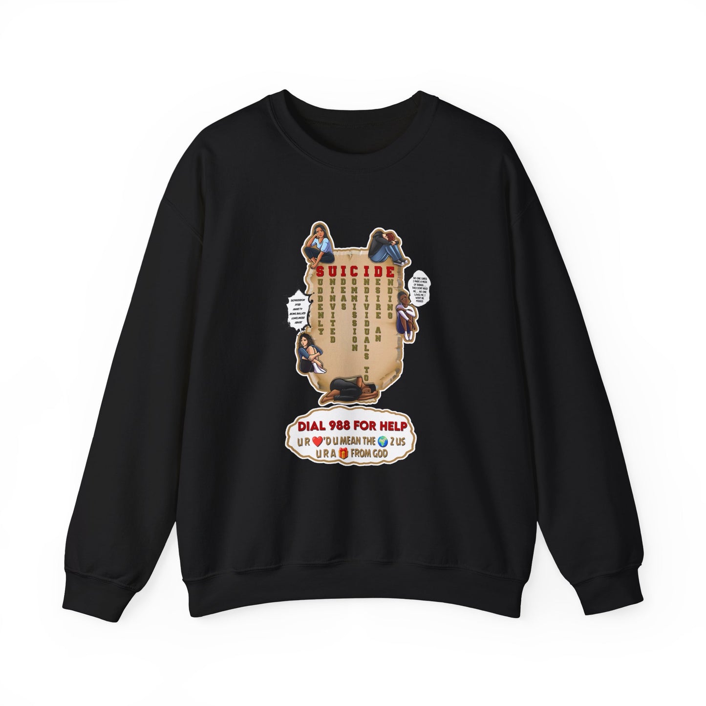 Suicide Awareness Crewneck Sweatshirt, Mental Health Support Gift, Unisex Sweatshirt, Valentine's Day Gift, Cozy Apparel, [...]