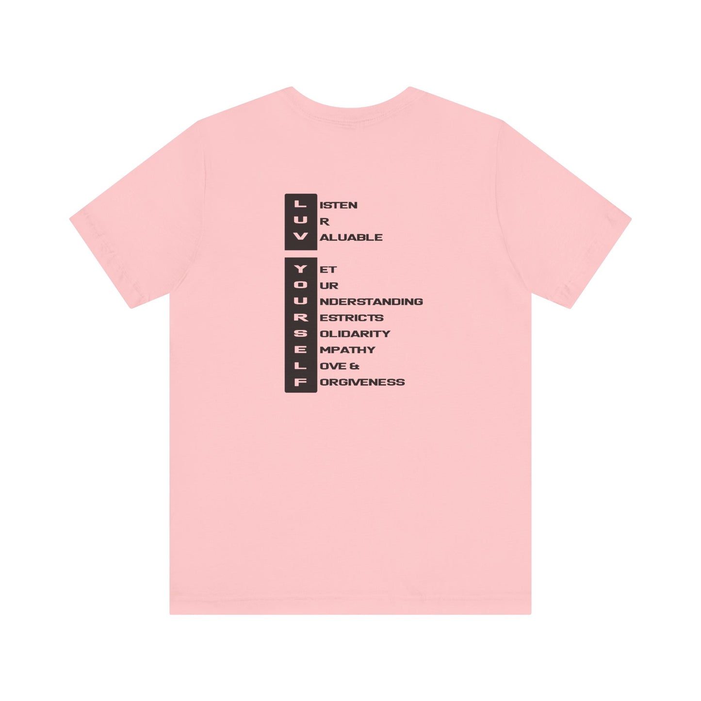 Men's Luv Yourself Unisex Tee for Everyday Wear, Graphic Short Sleeve Shirt, Gift for Friends, Summer Wardrobe Essential, Birthday Present, [...]