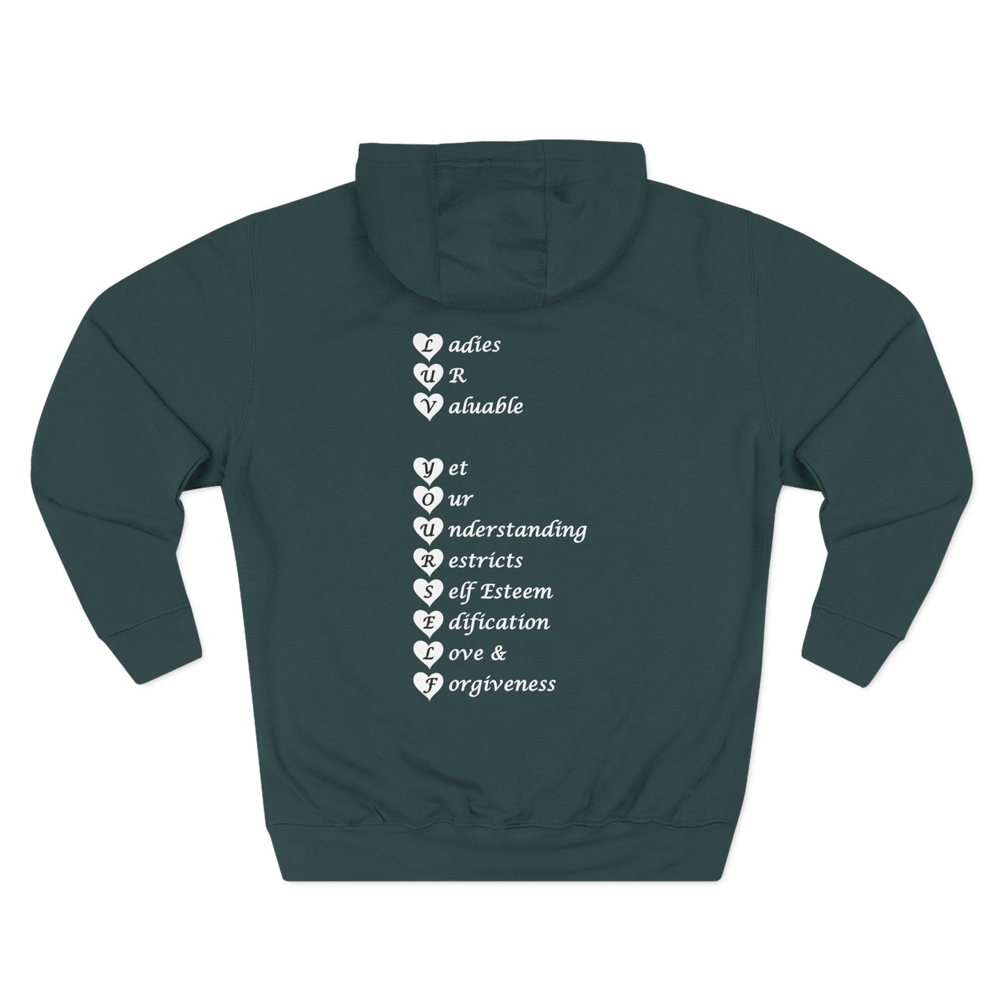 Empowering Fleece Hoodie for Self-Love & Confidence | Unisex Sweatshirt, Cozy Winter Wear, Gift for Her, Inspirational Apparel