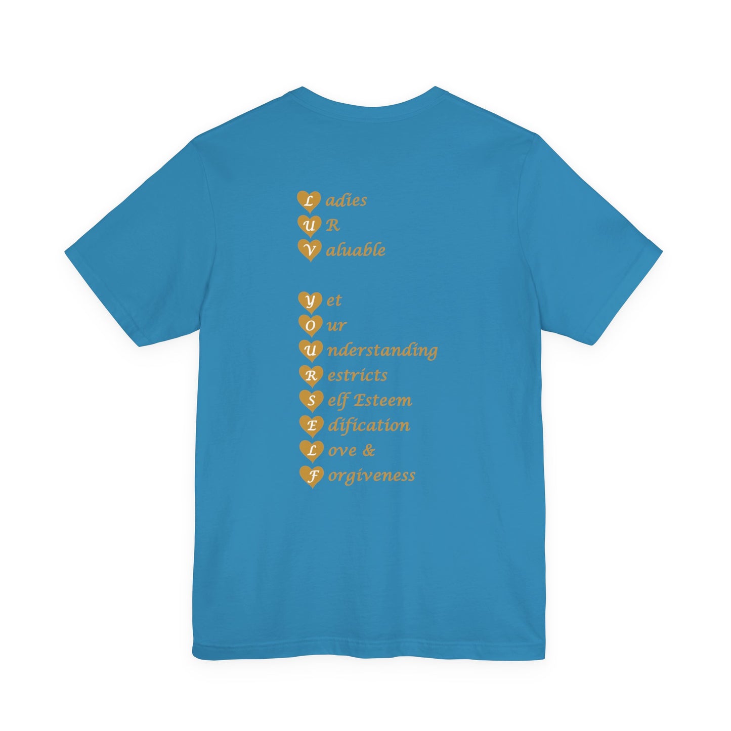 Ladies Luv Yourself Casual Unisex Tee for Everyday Wear, Graphic Short Sleeve Shirt, Gift for Friends, Summer Wardrobe Essential, Birthday Present, [...]