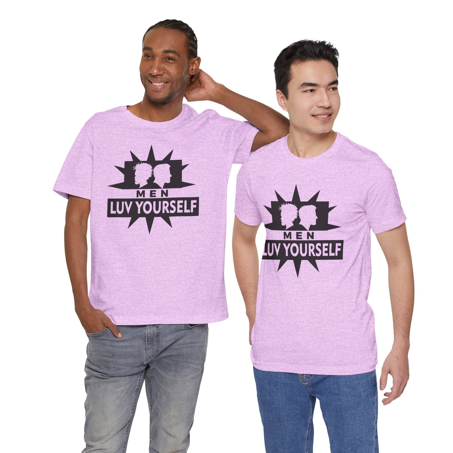 Men's Luv Yourself Unisex Tee for Everyday Wear, Graphic Short Sleeve Shirt, Gift for Friends, Summer Wardrobe Essential, Birthday Present, [...]