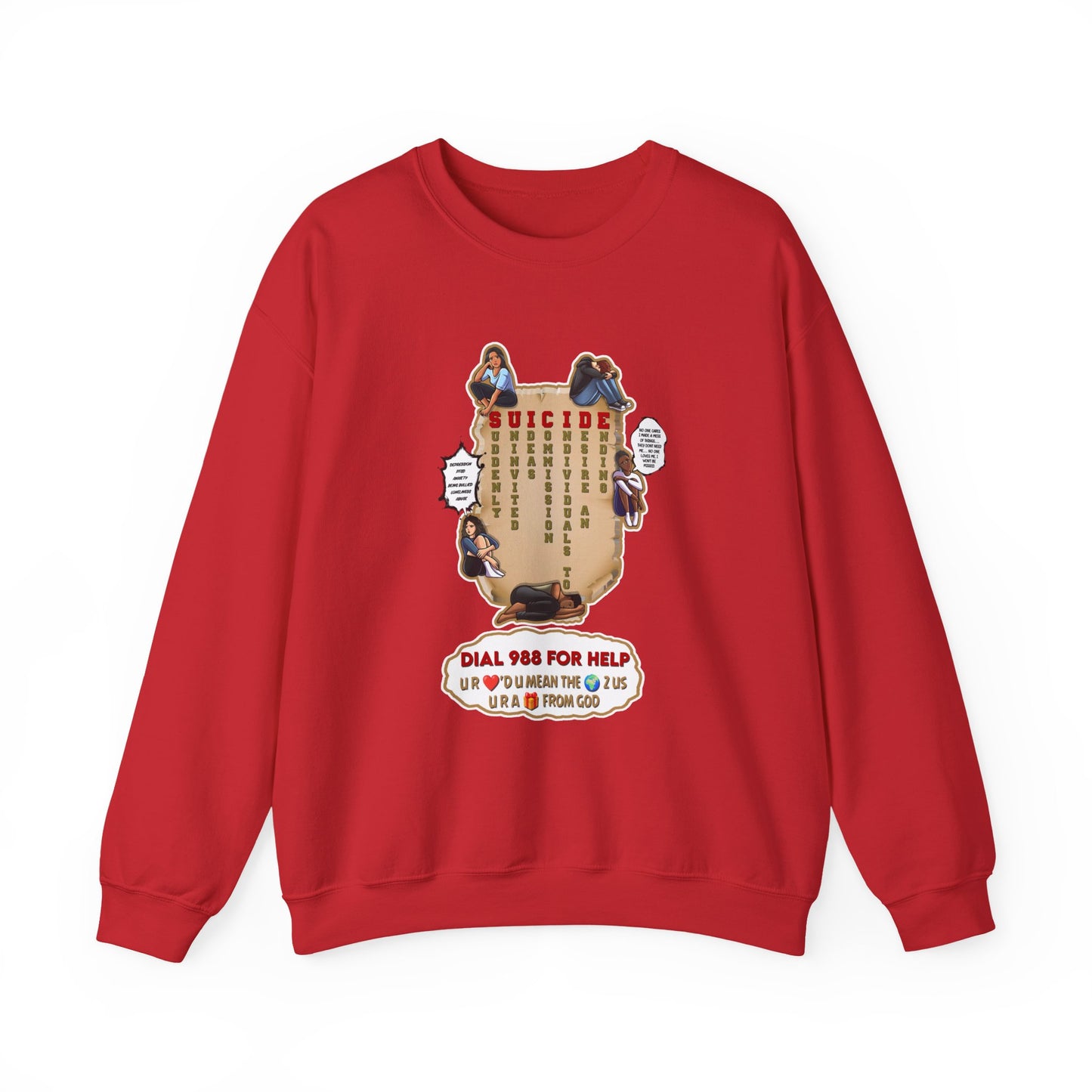 Suicide Awareness Crewneck Sweatshirt, Mental Health Support Gift, Unisex Sweatshirt, Valentine's Day Gift, Cozy Apparel, [...]
