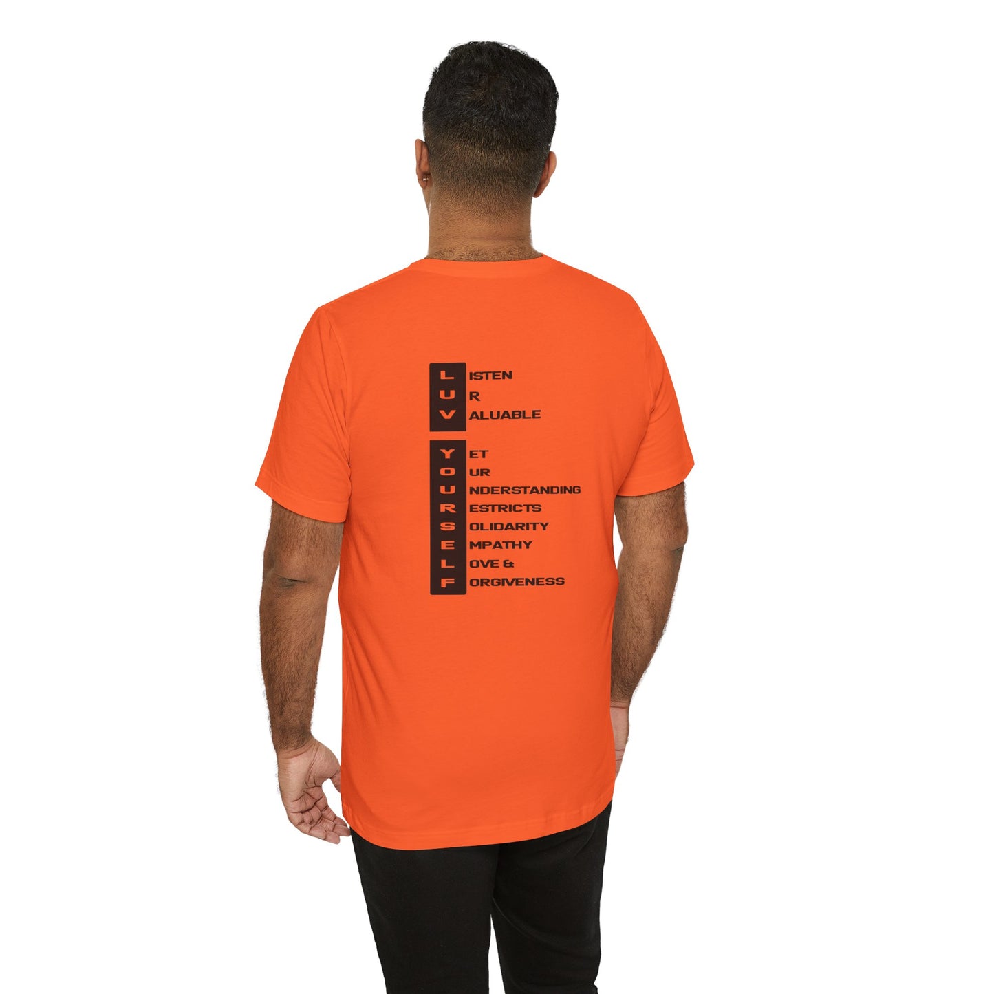 Men's Luv Yourself Unisex Tee for Everyday Wear, Graphic Short Sleeve Shirt, Gift for Friends, Summer Wardrobe Essential, Birthday Present, [...]
