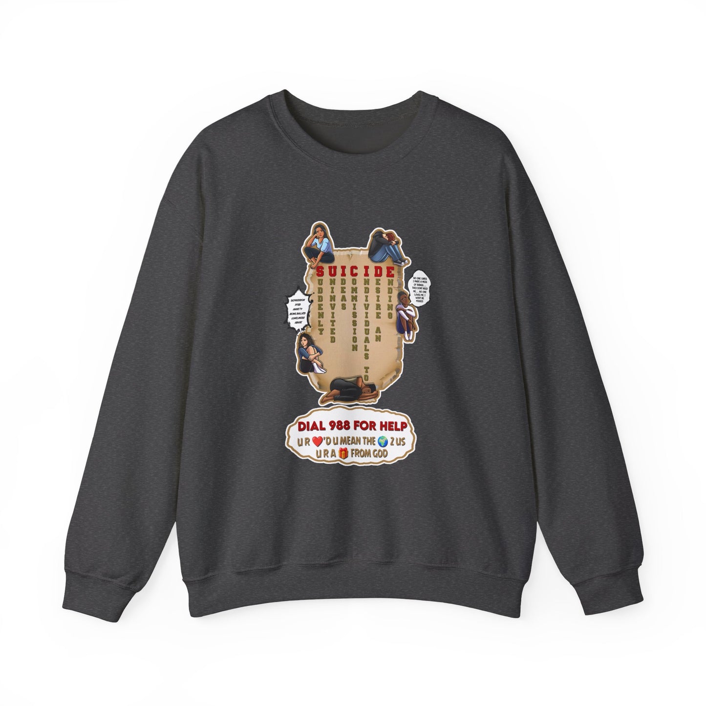 Suicide Awareness Crewneck Sweatshirt, Mental Health Support Gift, Unisex Sweatshirt, Valentine's Day Gift, Cozy Apparel, [...]