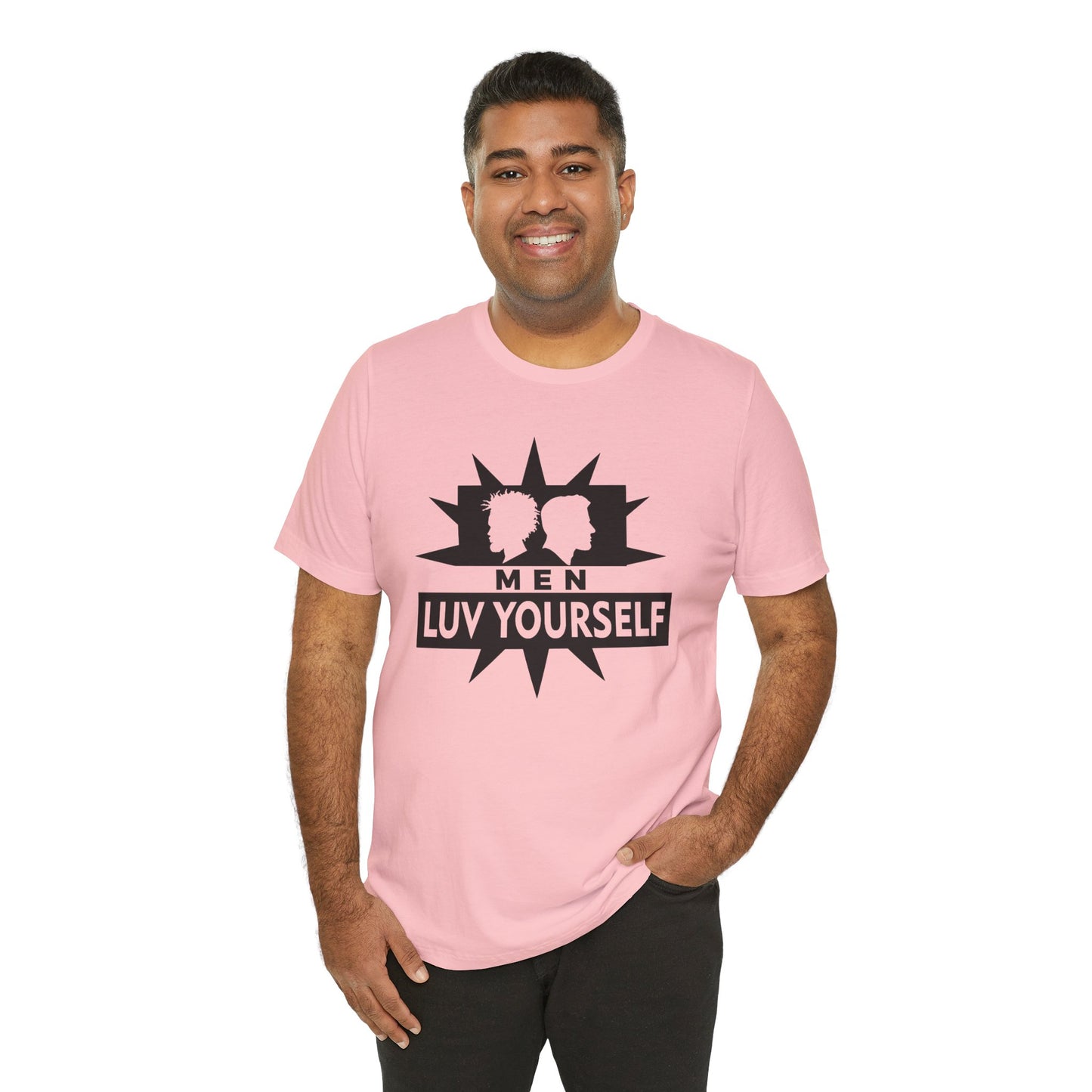 Men's Luv Yourself Unisex Tee for Everyday Wear, Graphic Short Sleeve Shirt, Gift for Friends, Summer Wardrobe Essential, Birthday Present, [...]