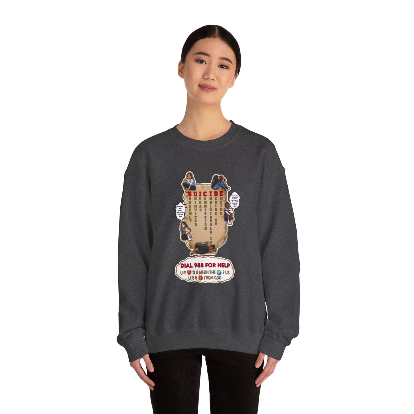 Suicide Awareness Crewneck Sweatshirt, Mental Health Support Gift, Unisex Sweatshirt, Valentine's Day Gift, Cozy Apparel, [...]