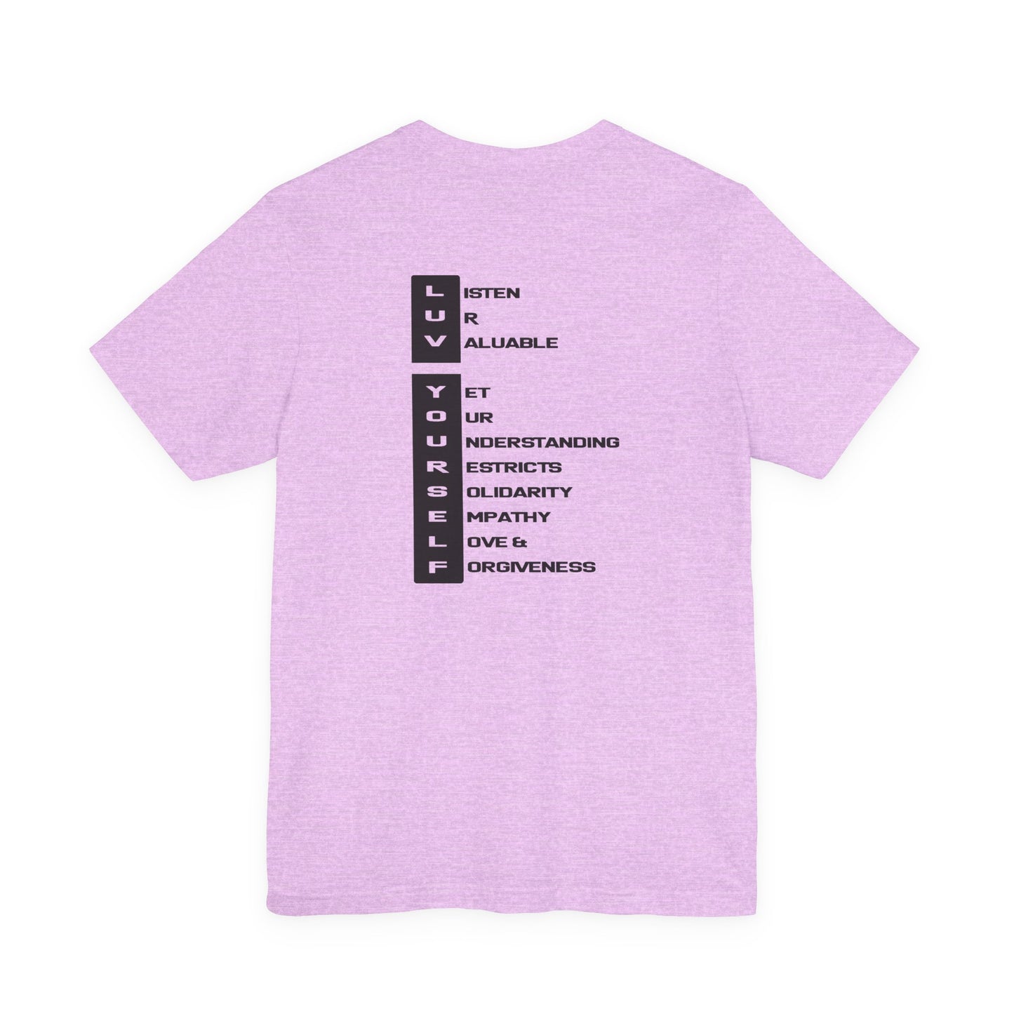 Men's Luv Yourself Unisex Tee for Everyday Wear, Graphic Short Sleeve Shirt, Gift for Friends, Summer Wardrobe Essential, Birthday Present, [...]