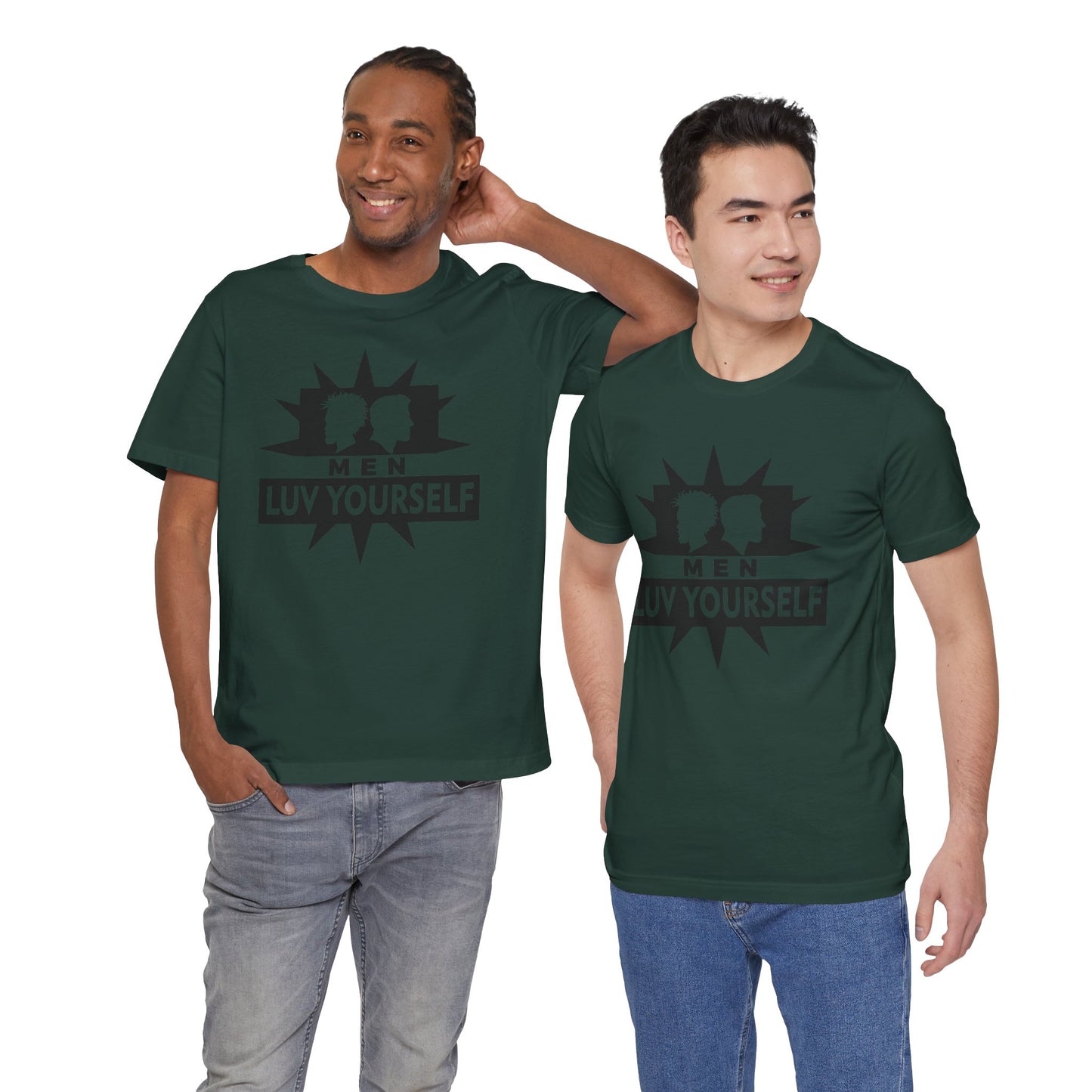 Men's Luv Yourself Unisex Tee for Everyday Wear, Graphic Short Sleeve Shirt, Gift for Friends, Summer Wardrobe Essential, Birthday Present, [...]