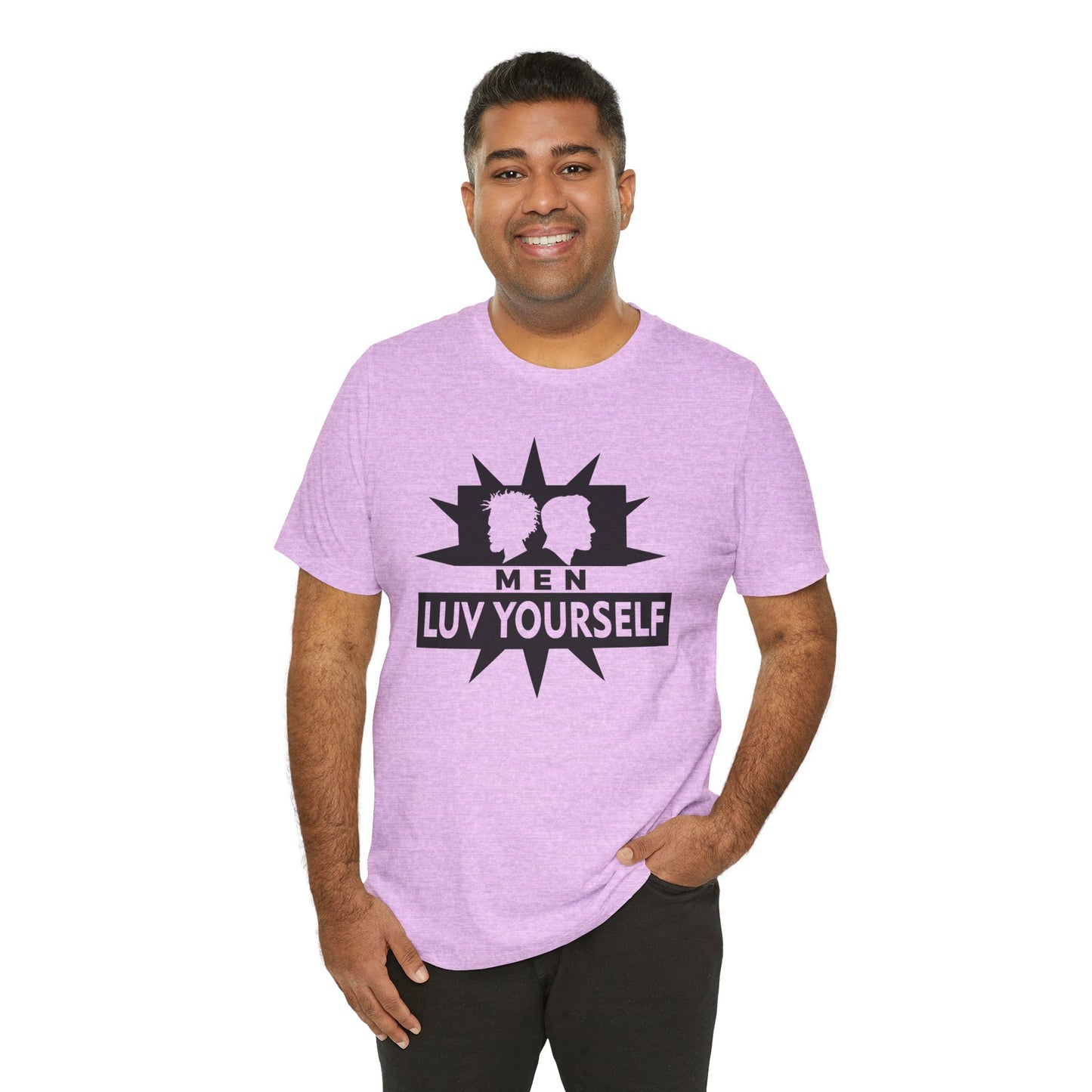 Men's Luv Yourself Unisex Tee for Everyday Wear, Graphic Short Sleeve Shirt, Gift for Friends, Summer Wardrobe Essential, Birthday Present, [...]