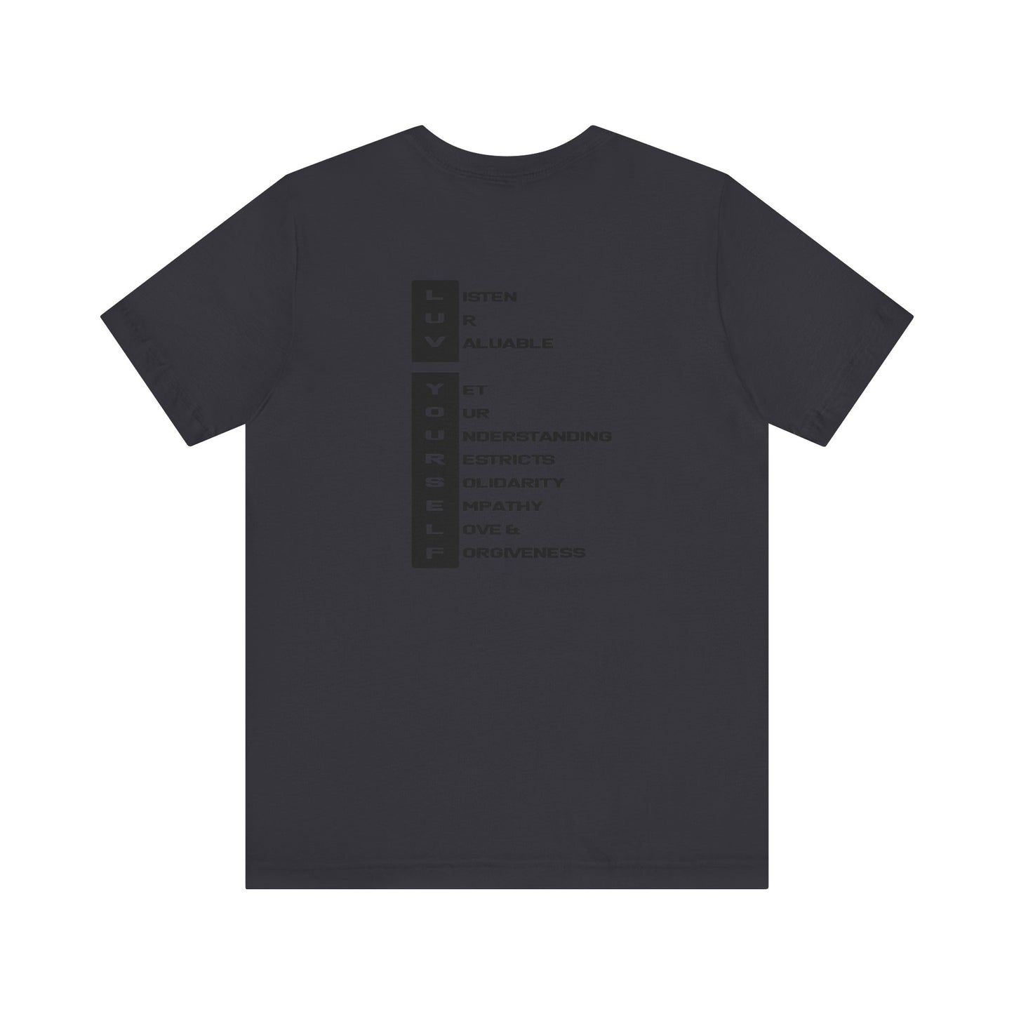 Men's Luv Yourself Unisex Tee for Everyday Wear, Graphic Short Sleeve Shirt, Gift for Friends, Summer Wardrobe Essential, Birthday Present, [...]