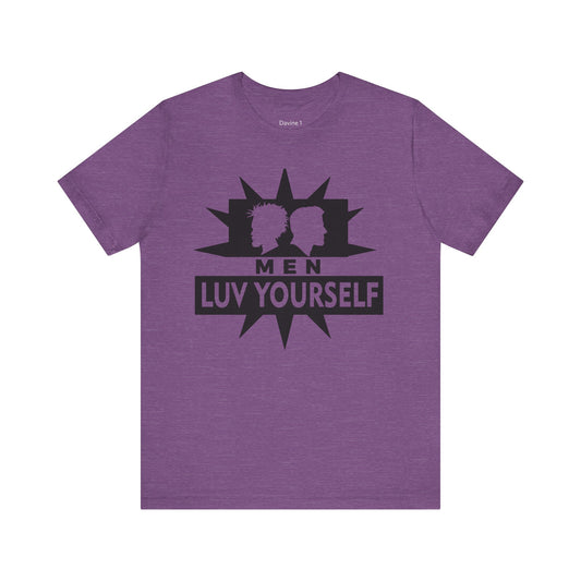 Men's Luv Yourself Unisex Tee for Everyday Wear, Graphic Short Sleeve Shirt, Gift for Friends, Summer Wardrobe Essential, Birthday Present, [...]