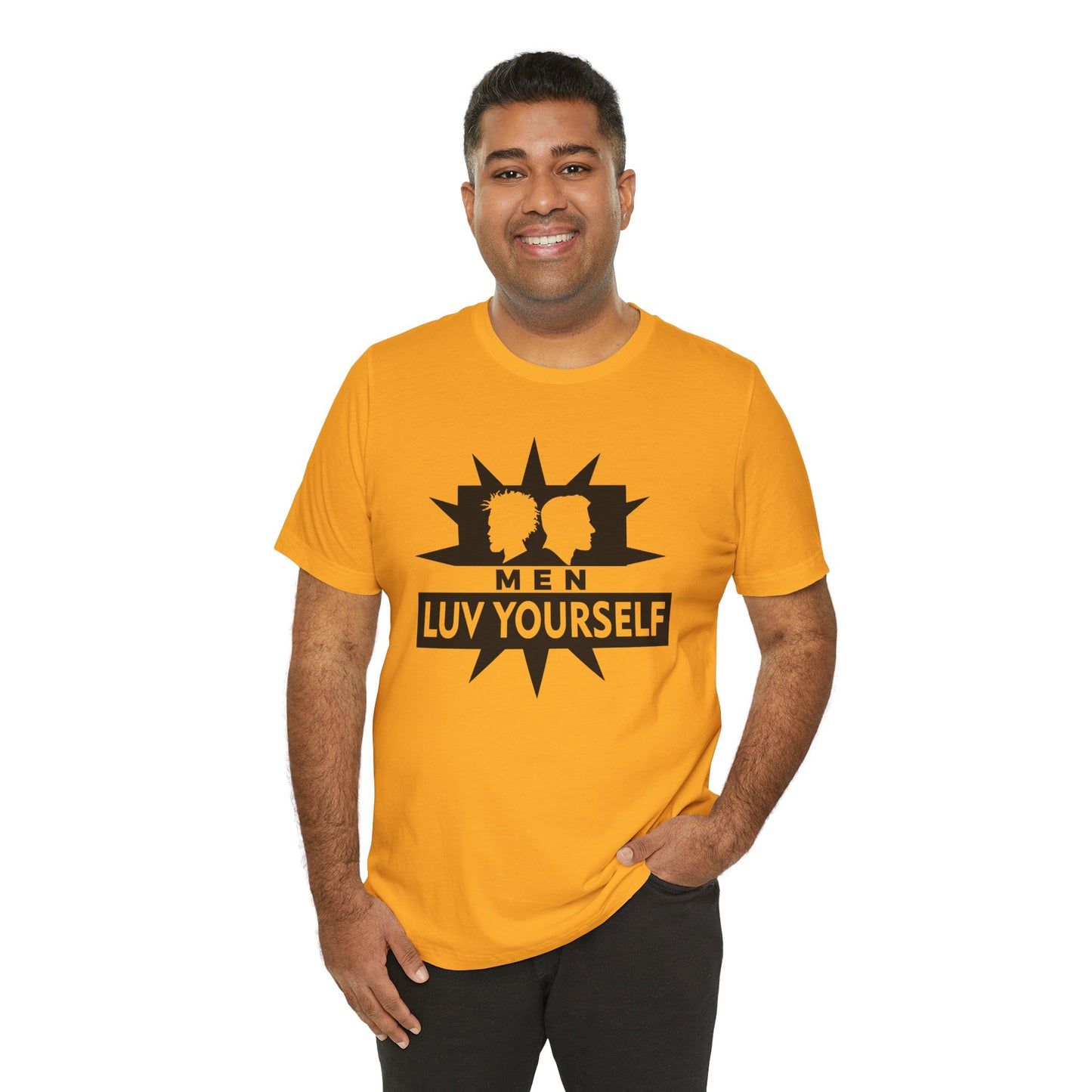Men's Luv Yourself Unisex Tee for Everyday Wear, Graphic Short Sleeve Shirt, Gift for Friends, Summer Wardrobe Essential, Birthday Present, [...]