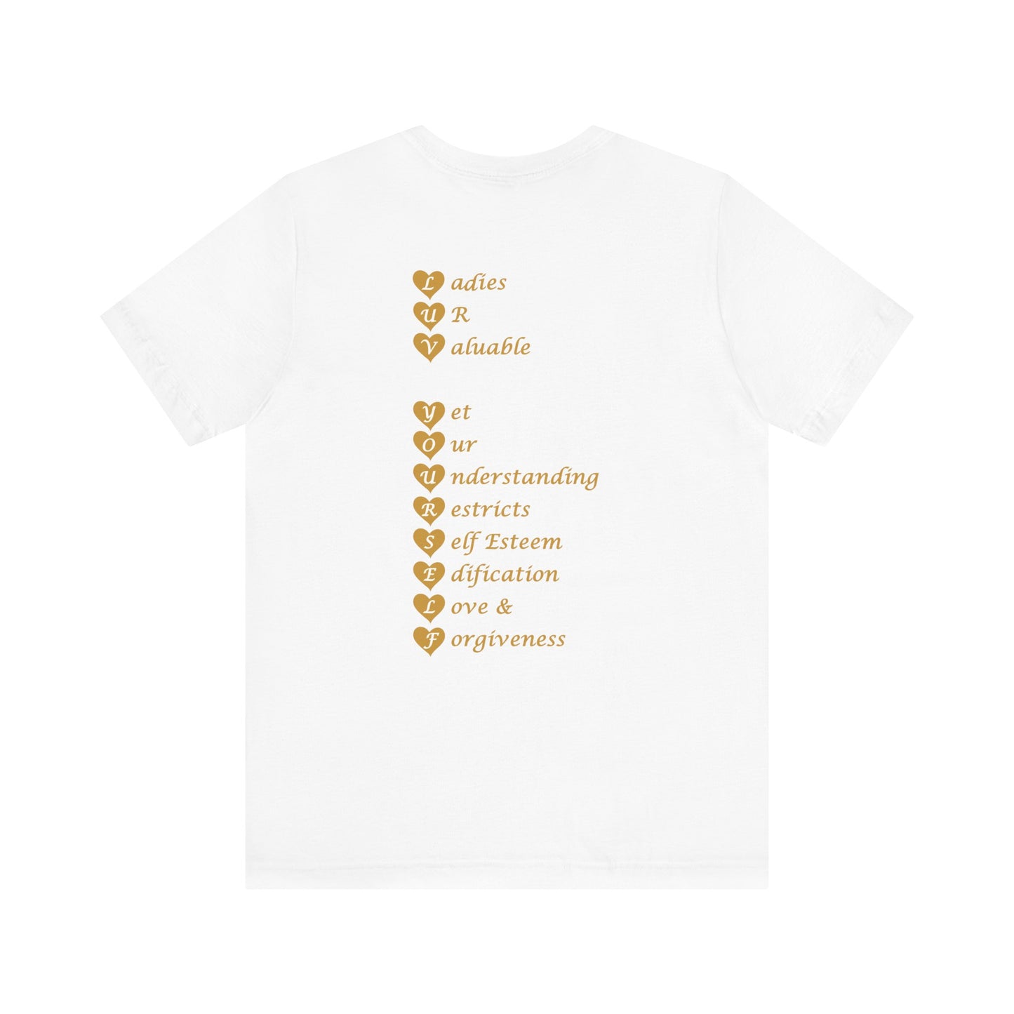 Ladies Luv Yourself Casual Unisex Tee for Everyday Wear, Graphic Short Sleeve Shirt, Gift for Friends, Summer Wardrobe Essential, Birthday Present, [...]
