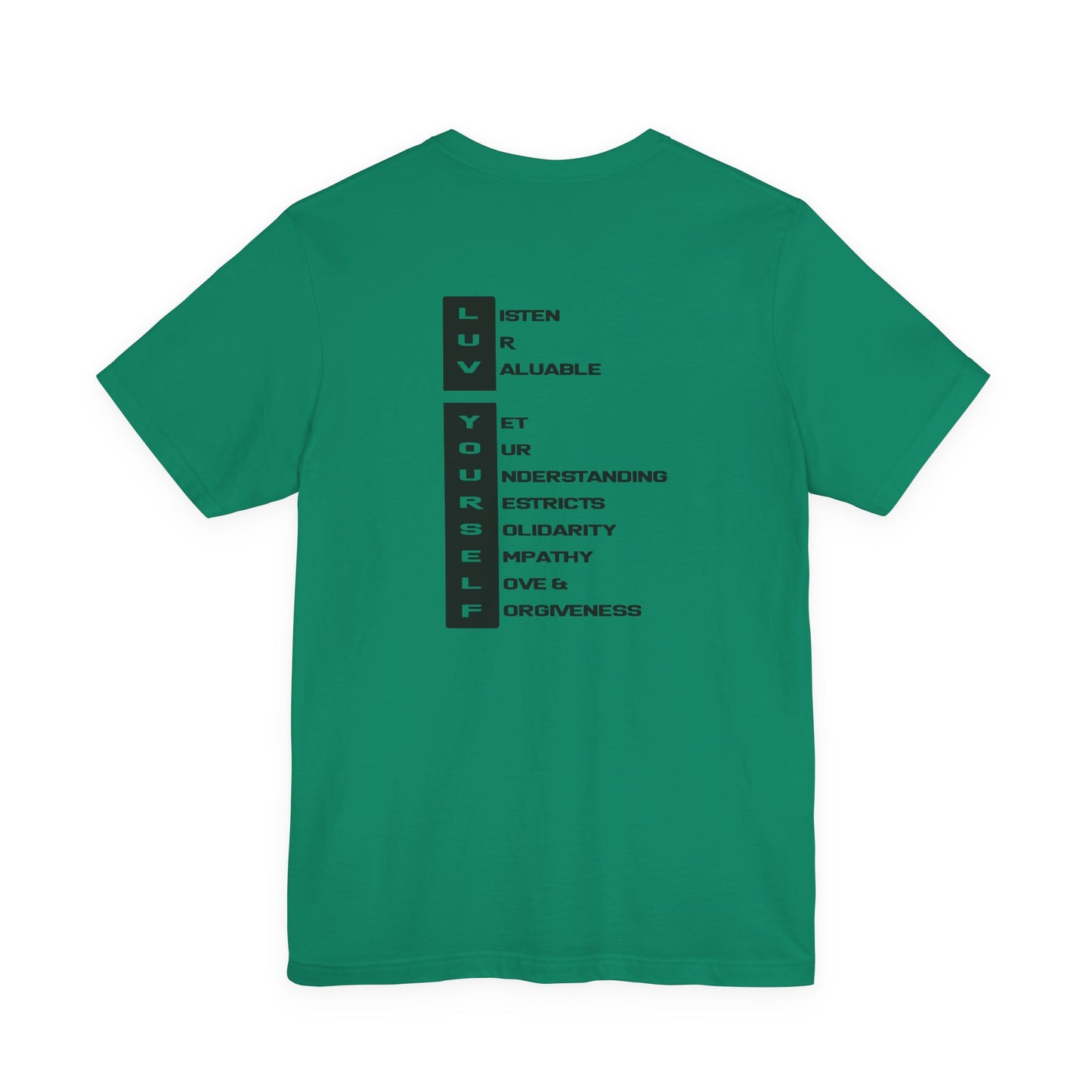 Men's Luv Yourself Unisex Tee for Everyday Wear, Graphic Short Sleeve Shirt, Gift for Friends, Summer Wardrobe Essential, Birthday Present, [...]