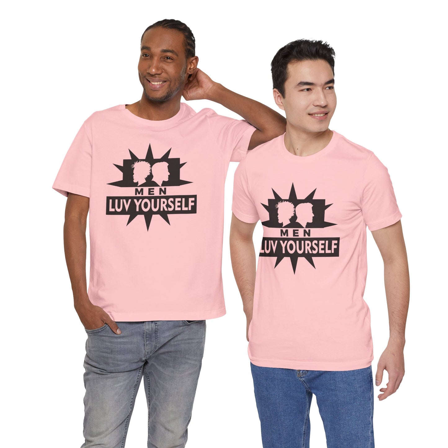 Men's Luv Yourself Unisex Tee for Everyday Wear, Graphic Short Sleeve Shirt, Gift for Friends, Summer Wardrobe Essential, Birthday Present, [...]